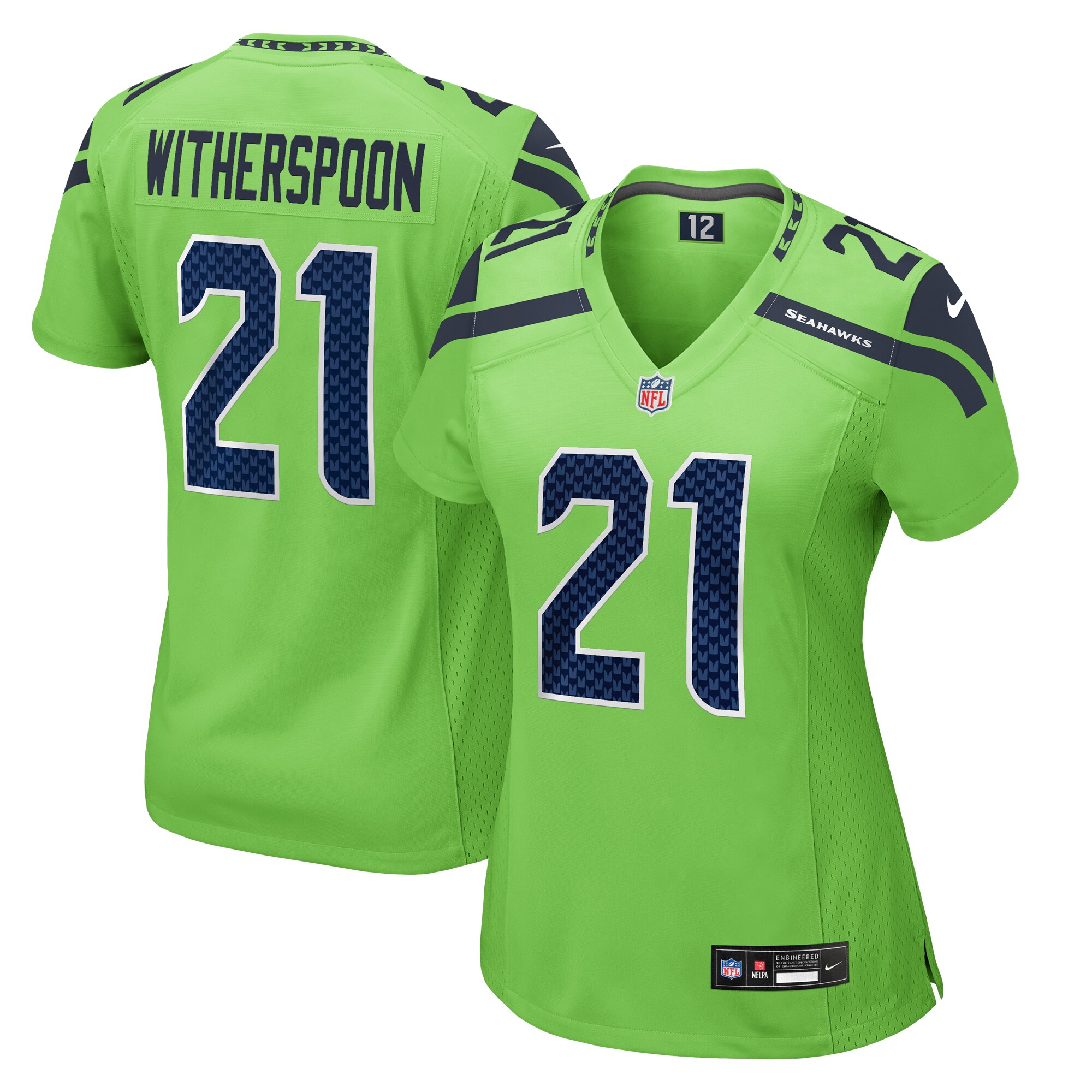 Women's Seattle Seahawks Devon Witherspoon Neon Green Game Jersey Js1348