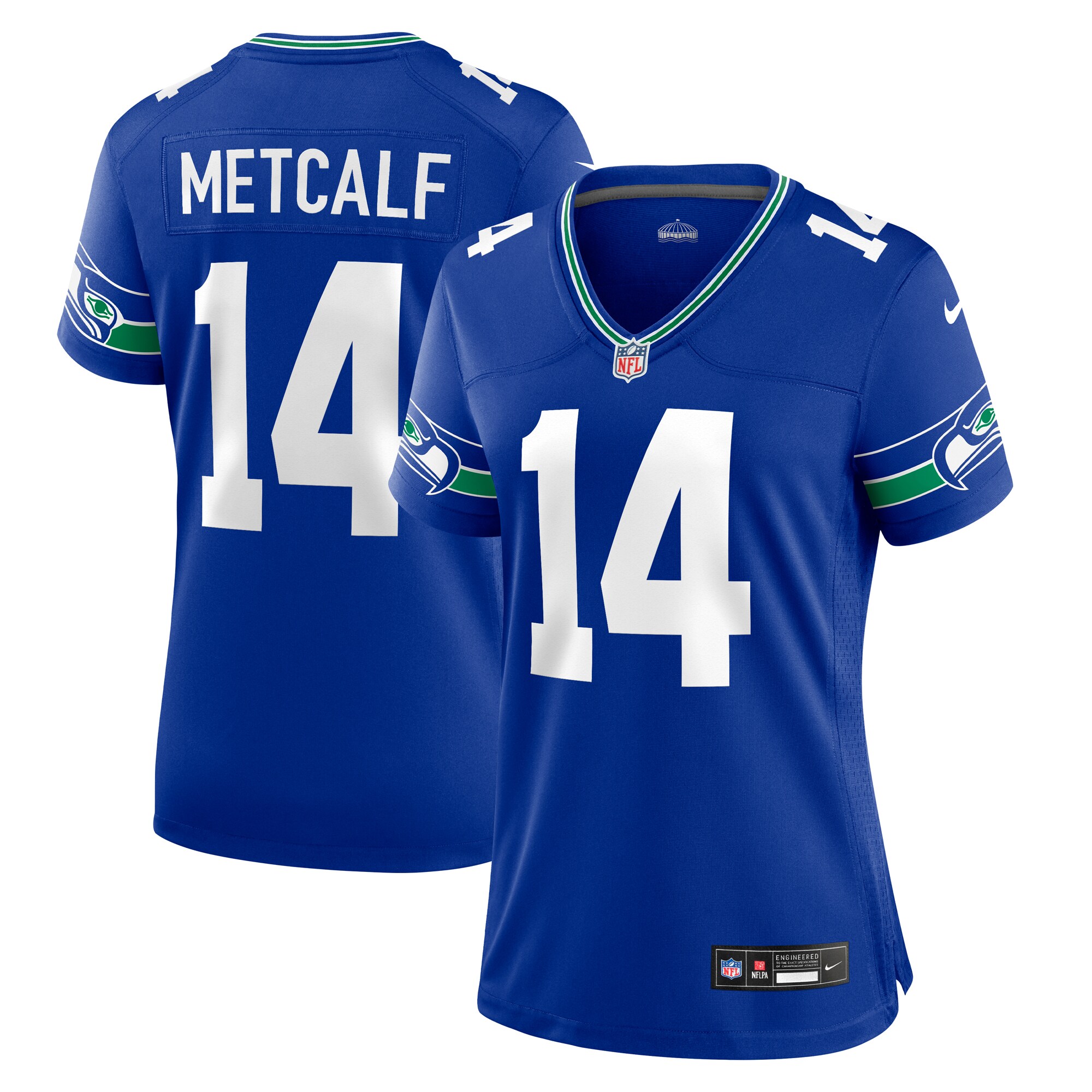 Women's Seattle Seahawks Dk Metcalf Royal Player Jersey Js7322