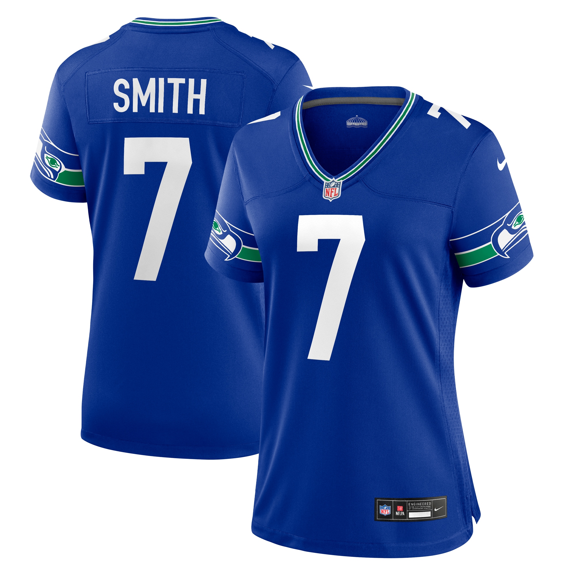 Women's Seattle Seahawks Geno Smith Royal Player Jersey Js5730