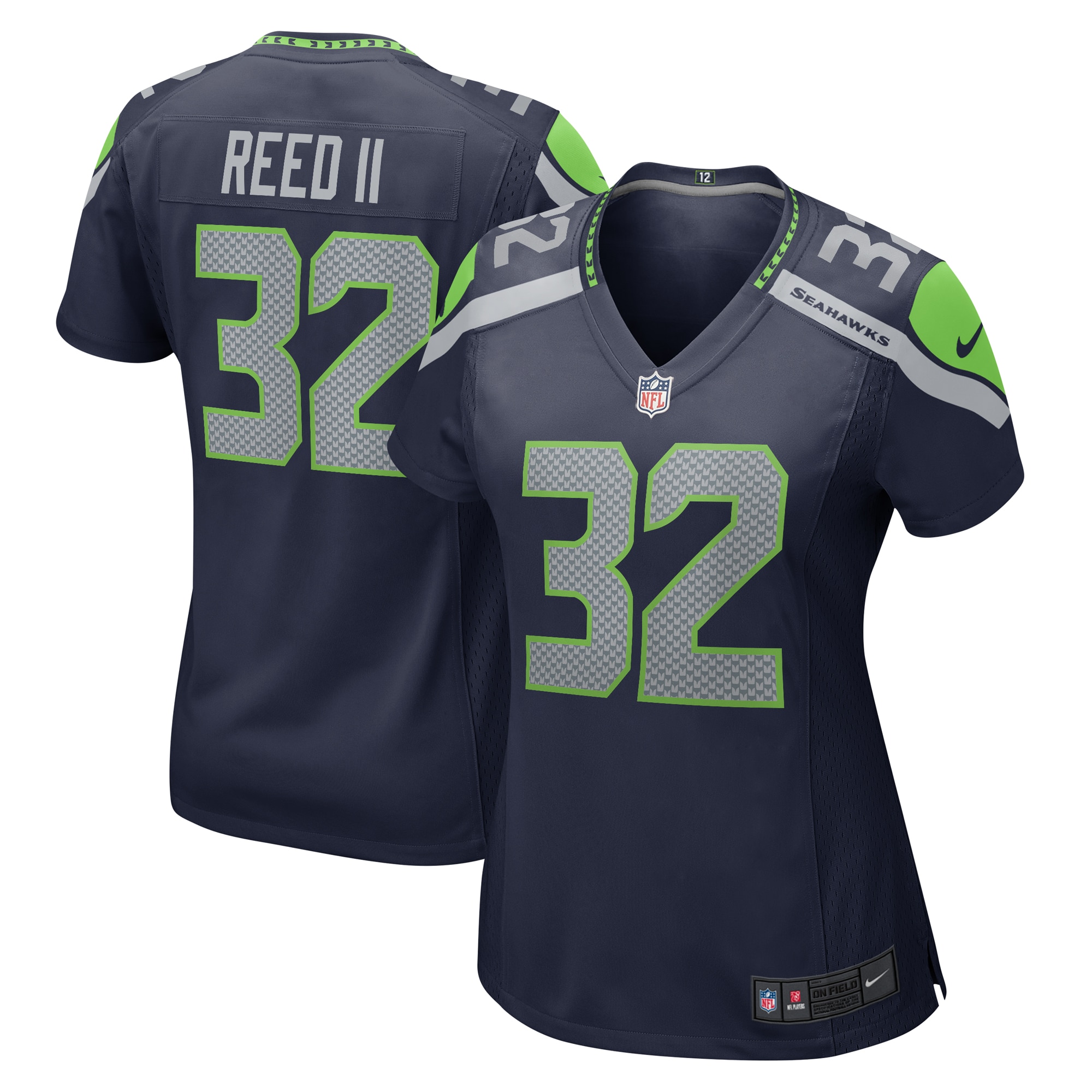 Women's Seattle Seahawks Jerrick Reed Ii College Navy Game Jersey Js2950
