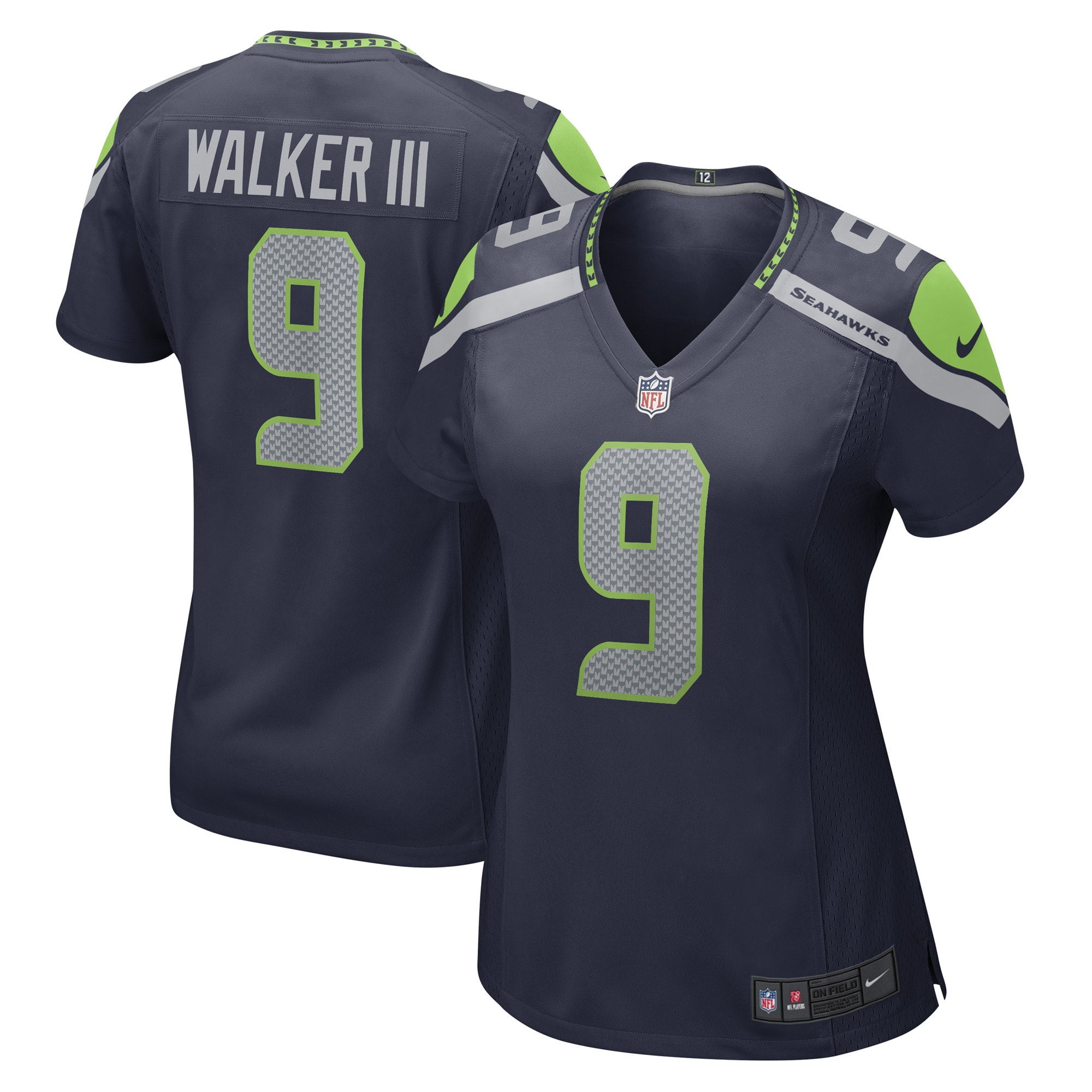Women's Seattle Seahawks Kenneth Walker Iii Navy Player Jersey Js4185