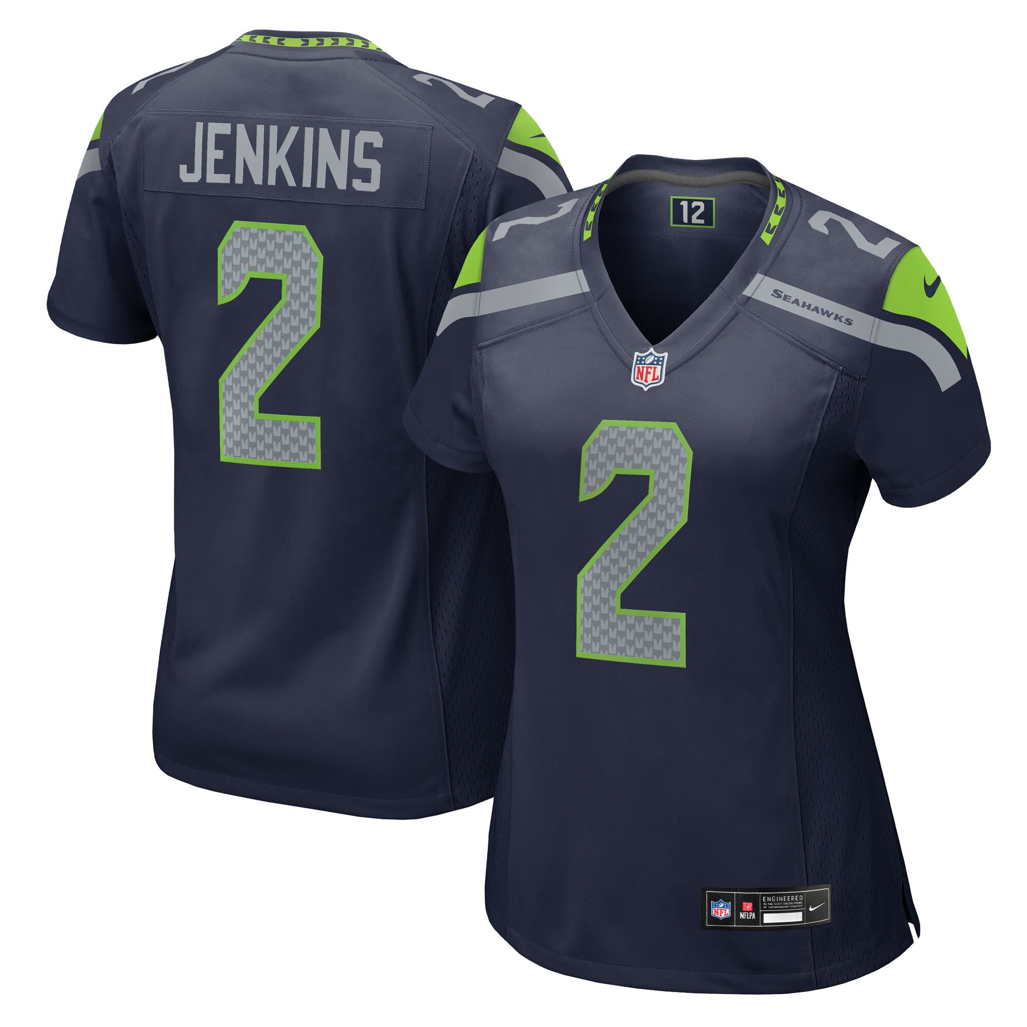 Women's Seattle Seahawks Rayshawn Jenkins College Navy Team Game Jersey Js7423