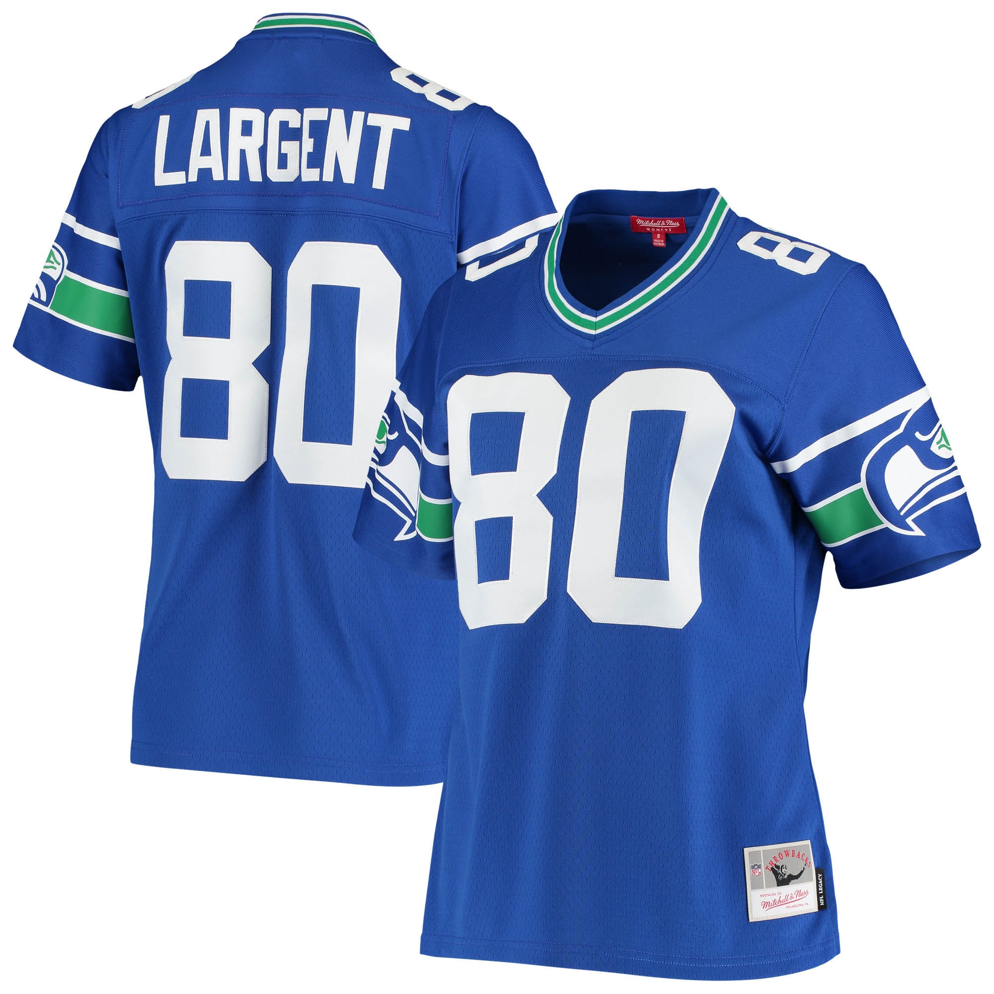 Women's Seattle Seahawks Steve Largent Mitchell & Ness Royal 1985 Legacy Jersey Js5097