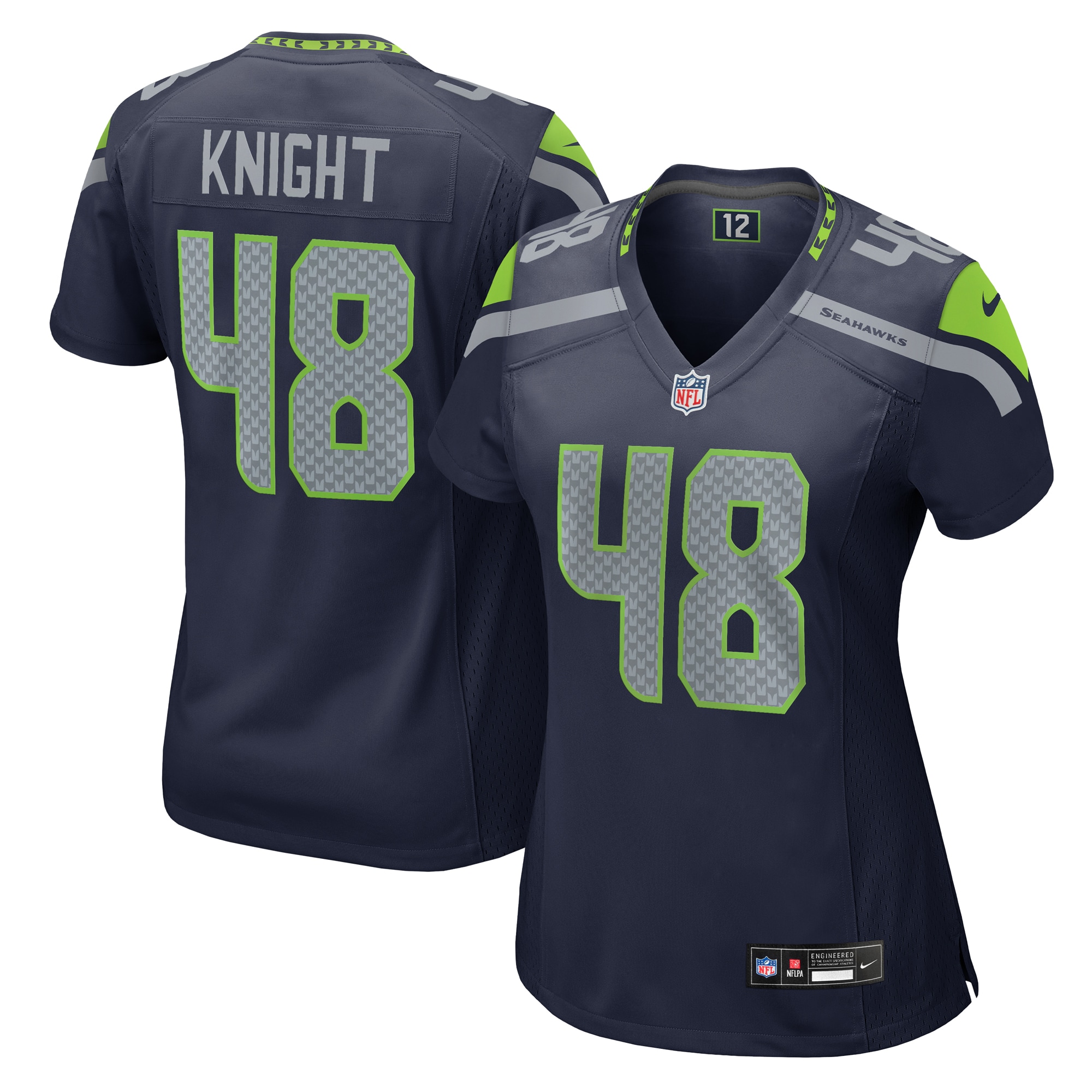Women's Seattle Seahawks Tyrice Knight College Navy Game Jersey Js9968