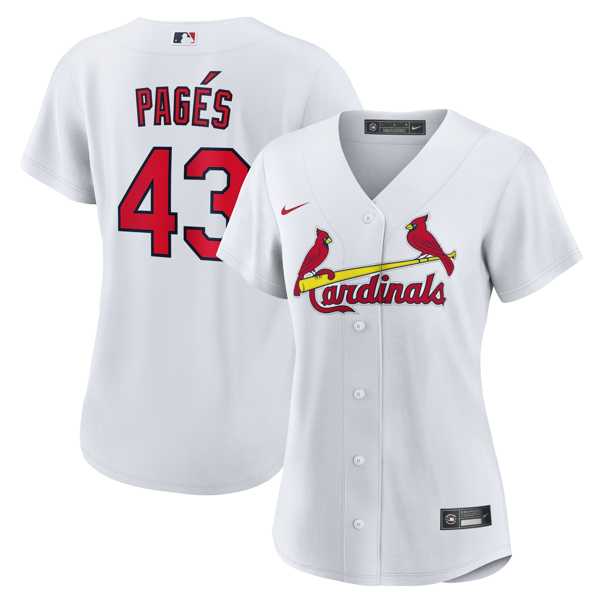 Women's St. Louis Cardinals Pedro Pag?s White Home Jersey
