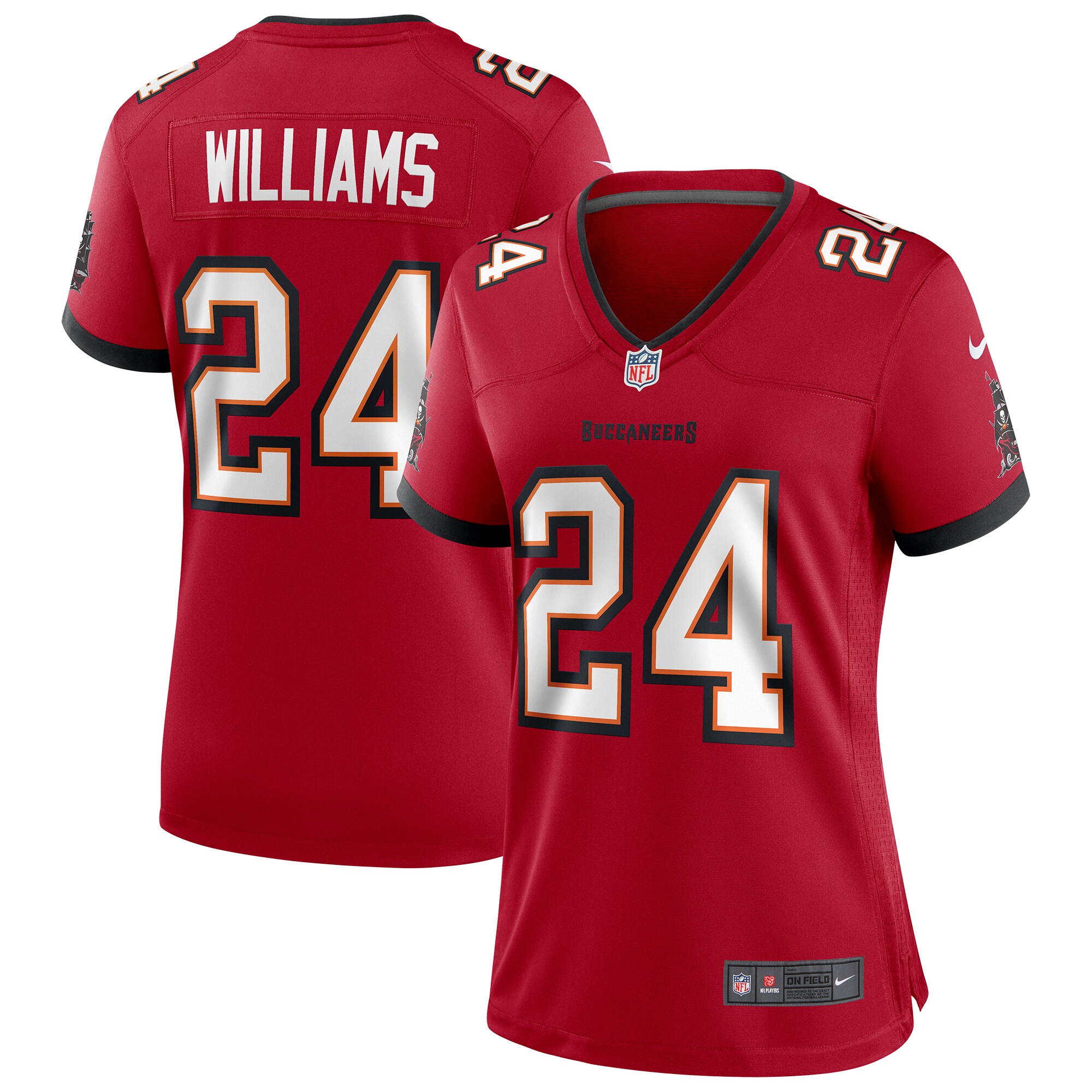 Women's Tampa Bay Buccaneers Cadillac Williams Red Game Retired Player Jersey Js1930