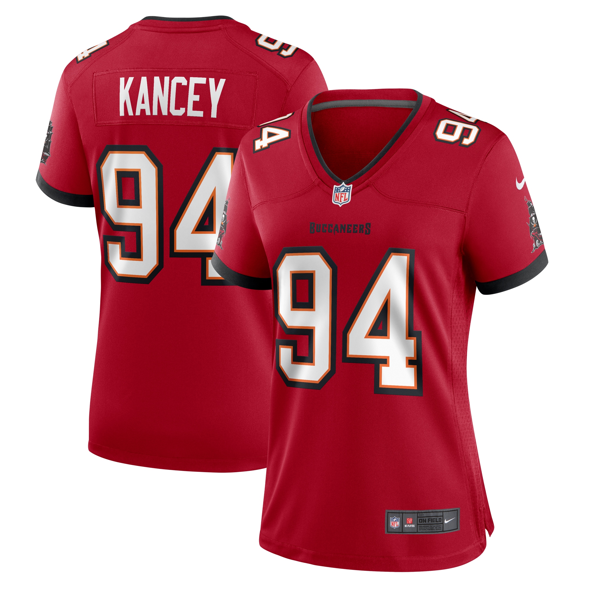 Women's Tampa Bay Buccaneers Calijah Kancey Red Game Jersey Js9937