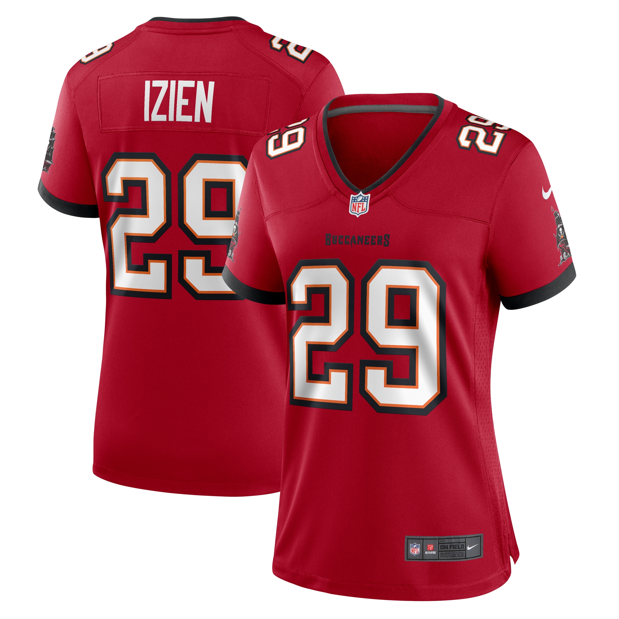 Women's Tampa Bay Buccaneers Christian Izien Red Game Jersey Js2678