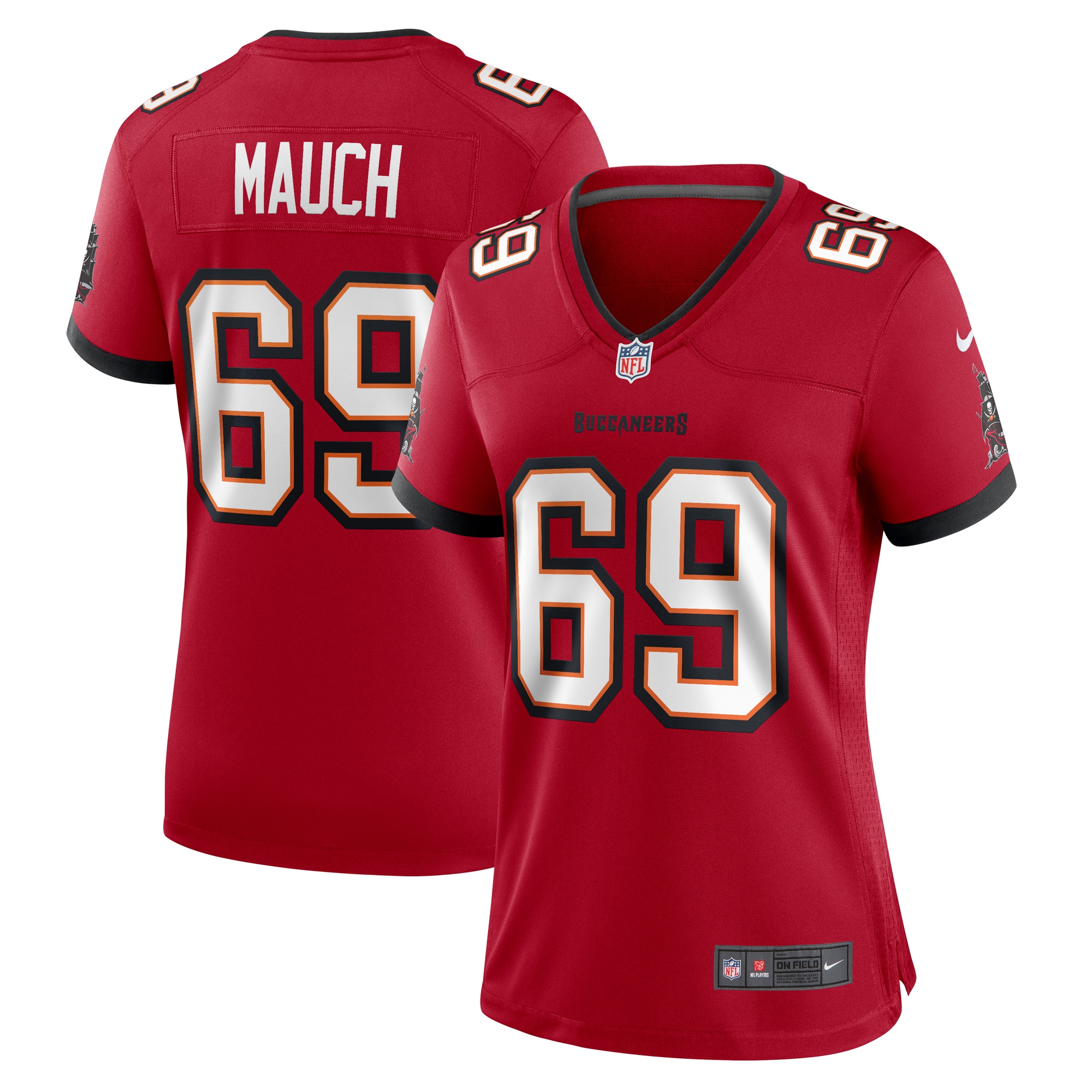 Women's Tampa Bay Buccaneers Cody Mauch Red Game Jersey Js8982