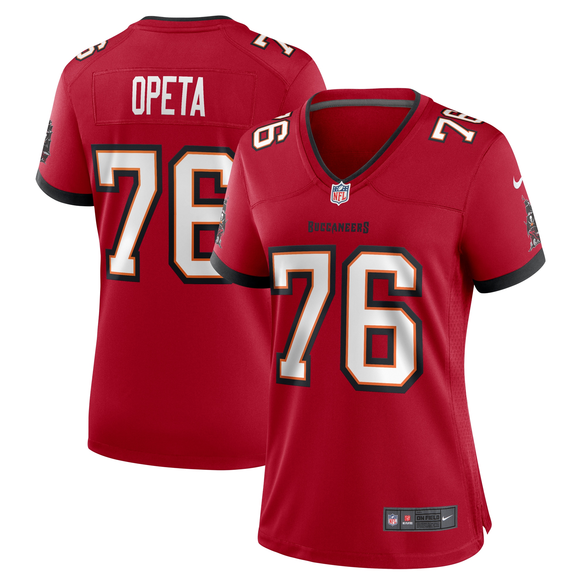 Women's Tampa Bay Buccaneers Iosua Opeta Red Game Jersey Js3948