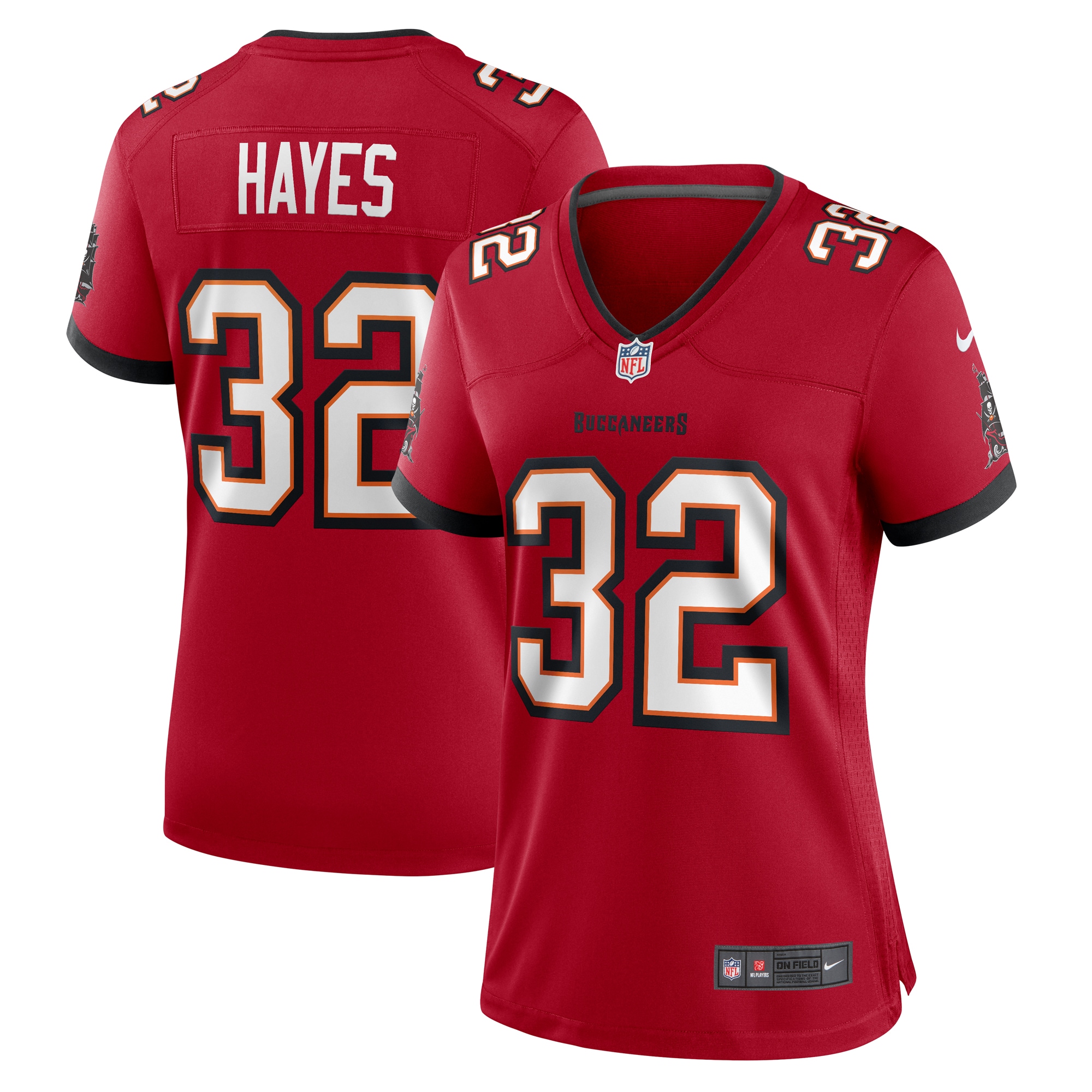 Women's Tampa Bay Buccaneers Josh Hayes Red Game Jersey Js9134