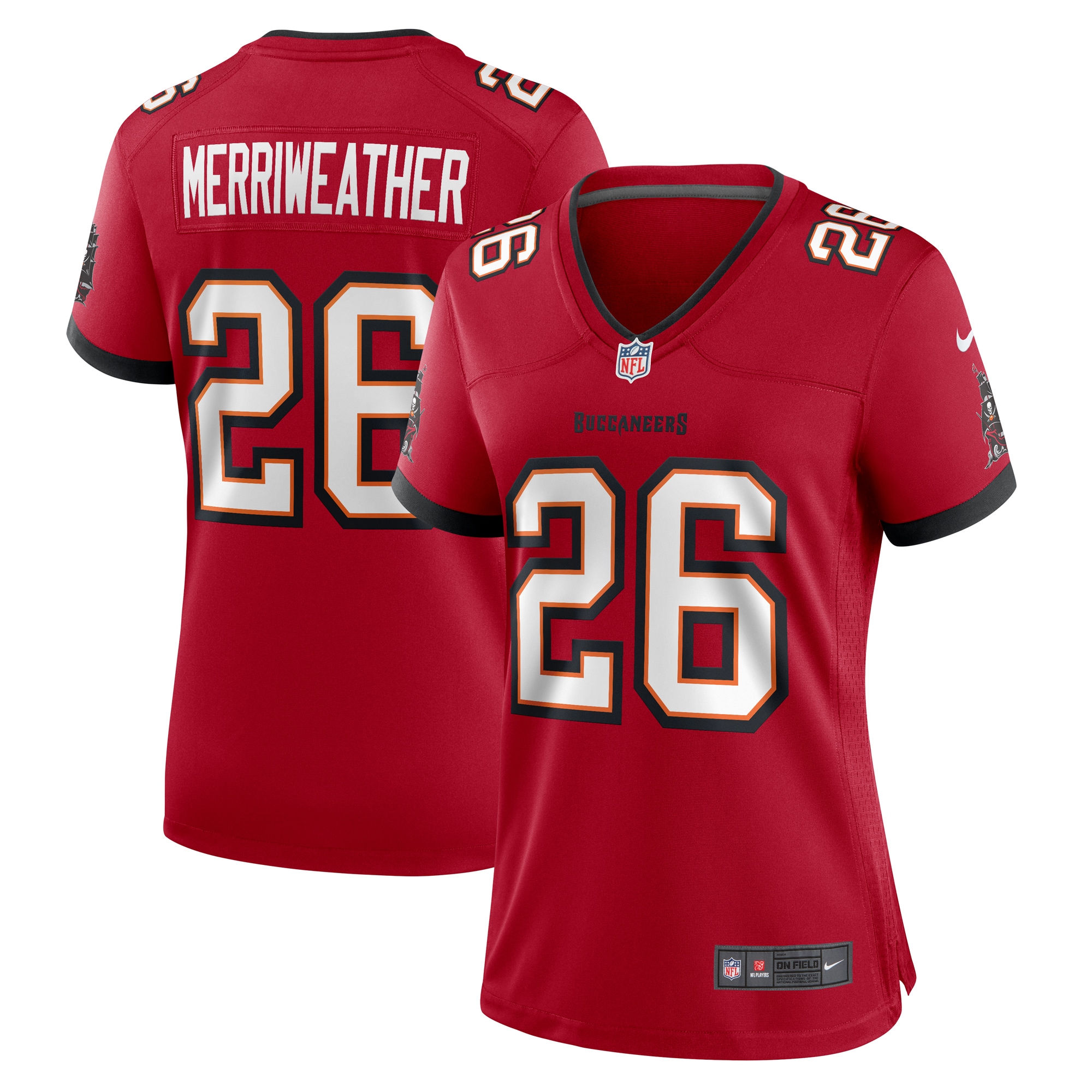 Women's Tampa Bay Buccaneers Kaevon Merriweather Red Game Jersey Js7930
