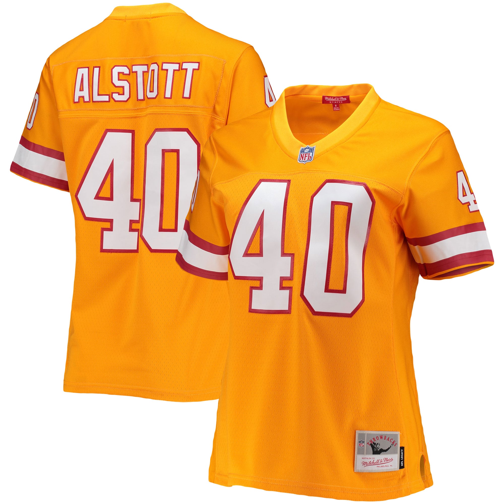 Women's Tampa Bay Buccaneers Mike Alstott Mitchell & Ness Orange Legacy Player Jersey Js5734