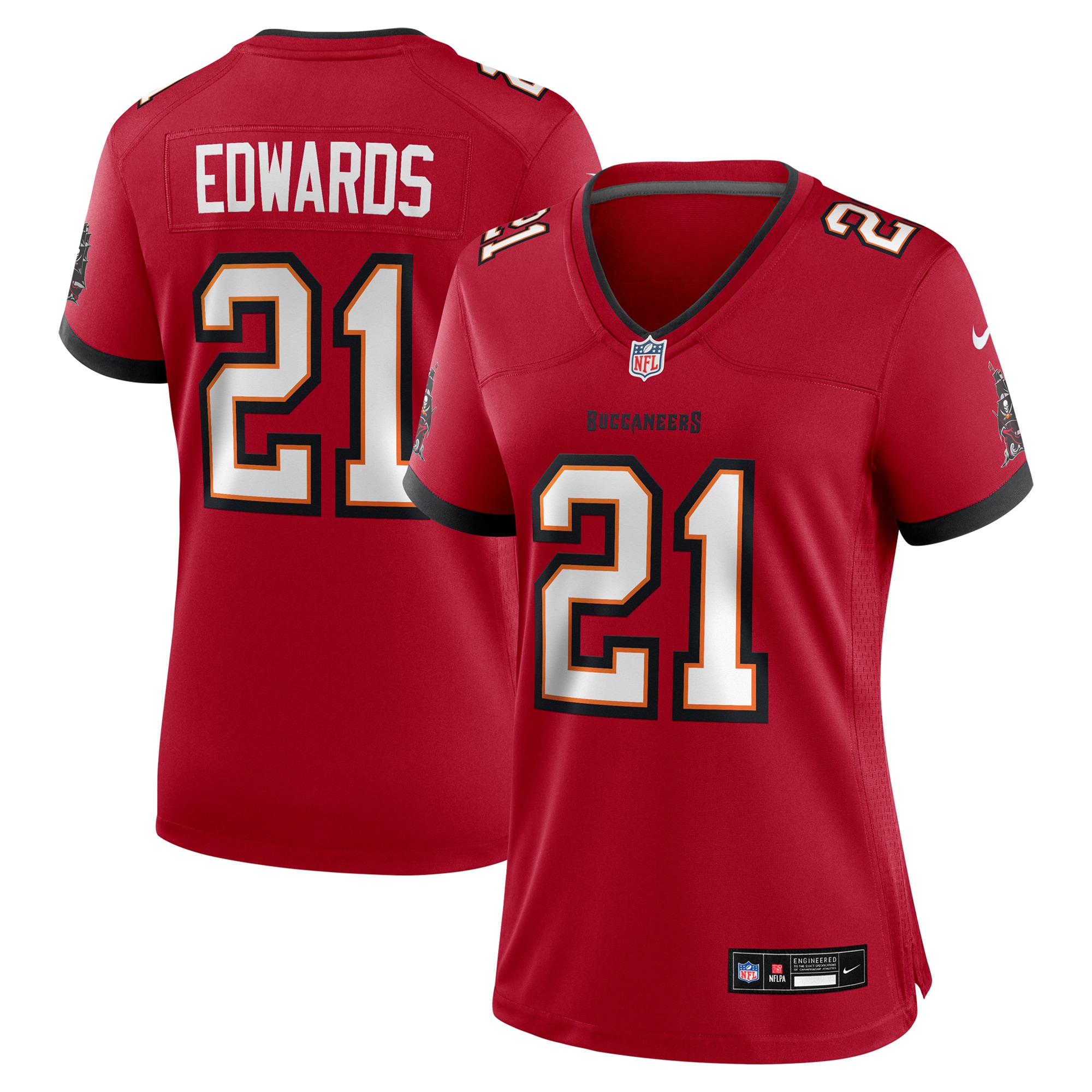 Women's Tampa Bay Buccaneers Mike Edwards Red Game Jersey Js8006