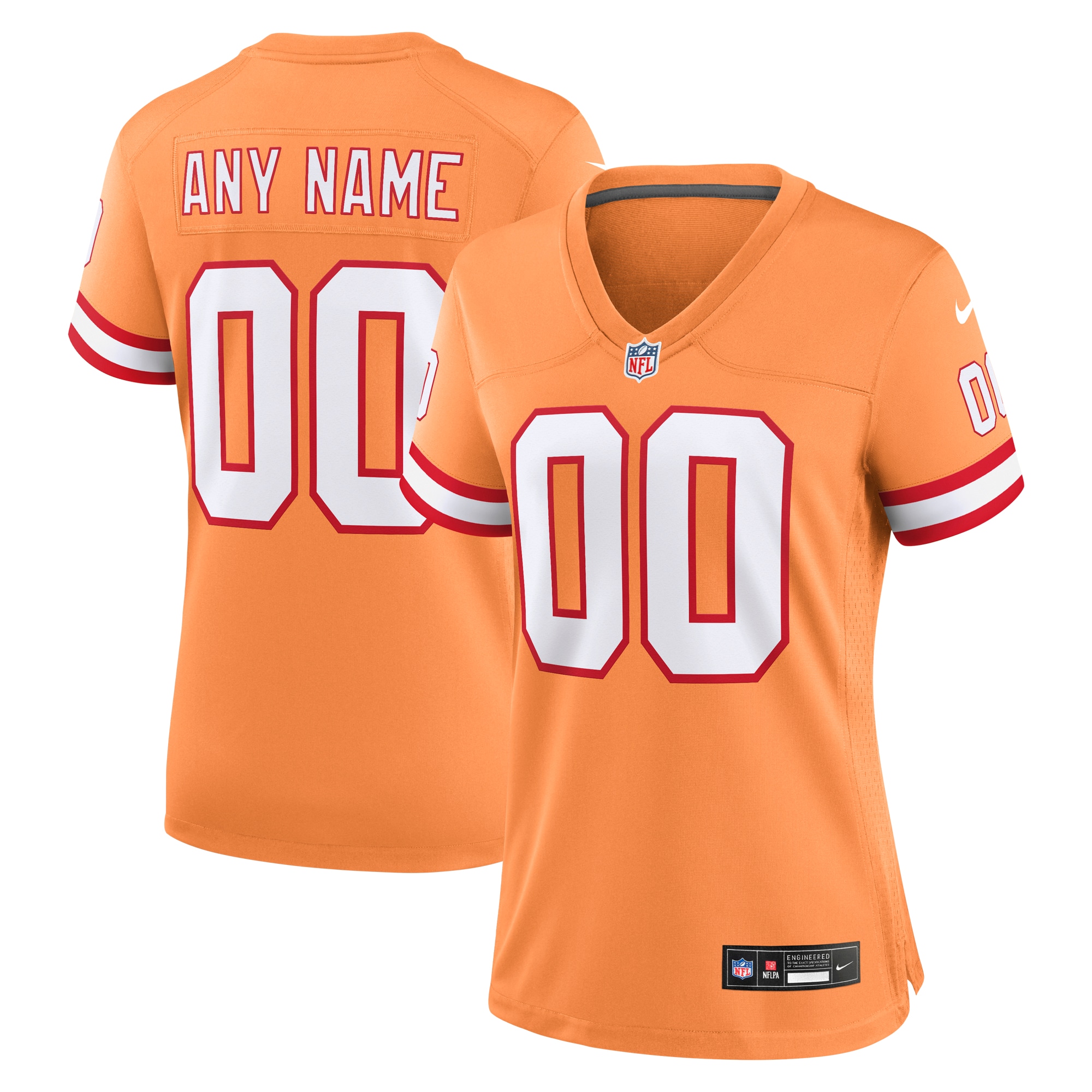 Women's Tampa Bay Buccaneers Orange Custom Throwback Game Jersey Js1197