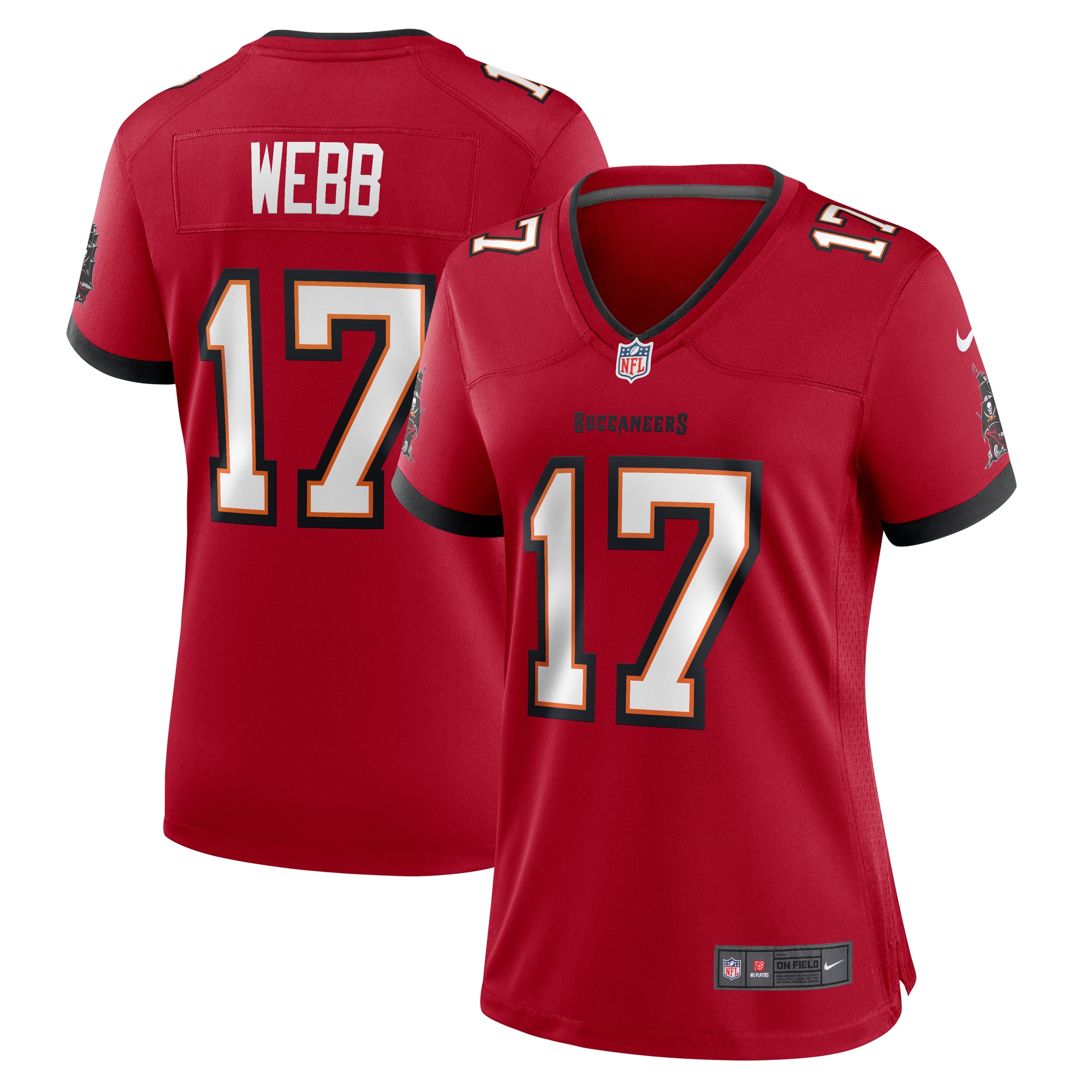 Women's Tampa Bay Buccaneers Raleigh Webb Red Game Jersey Js2614