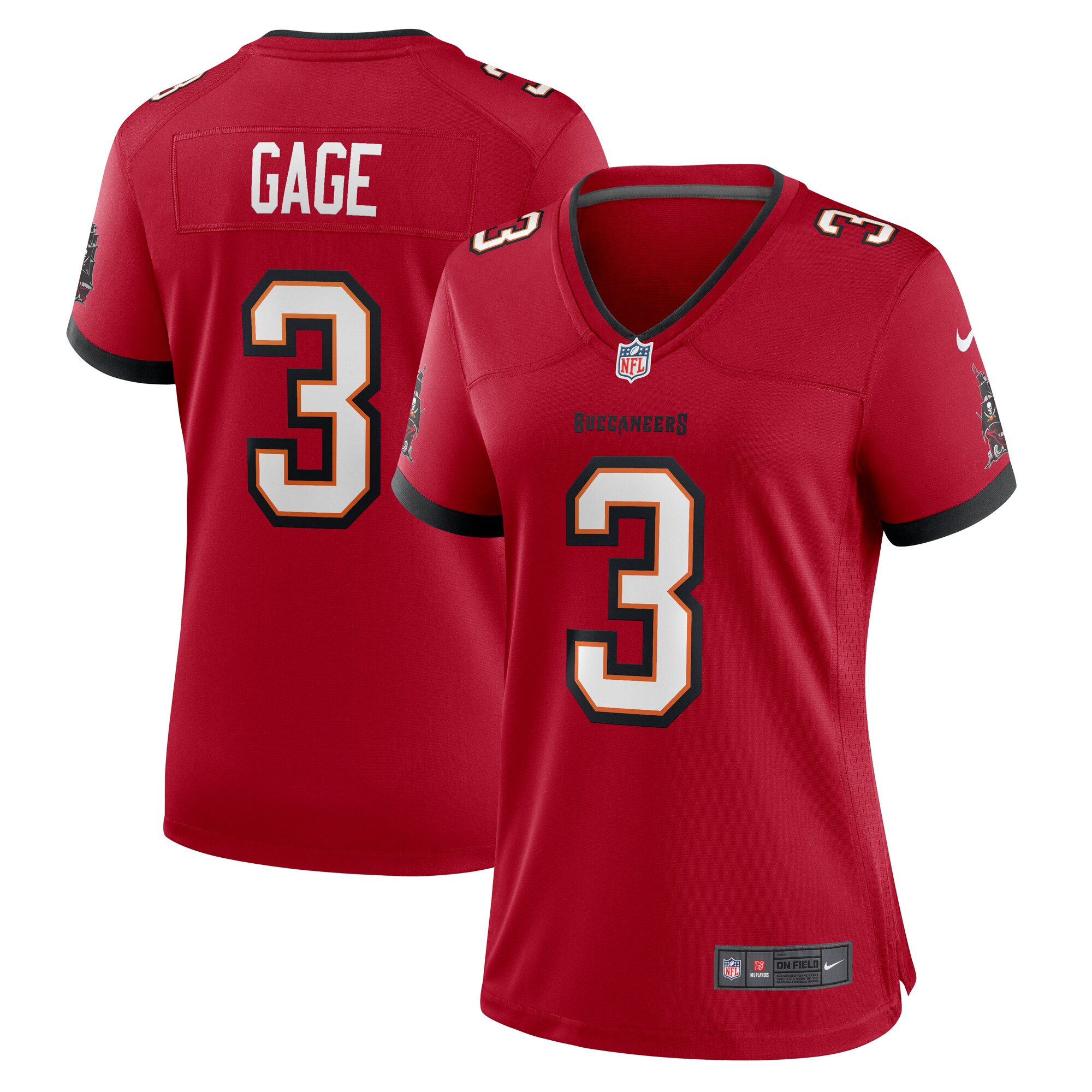 Women's Tampa Bay Buccaneers Russell Gage Red Game Jersey Js5248