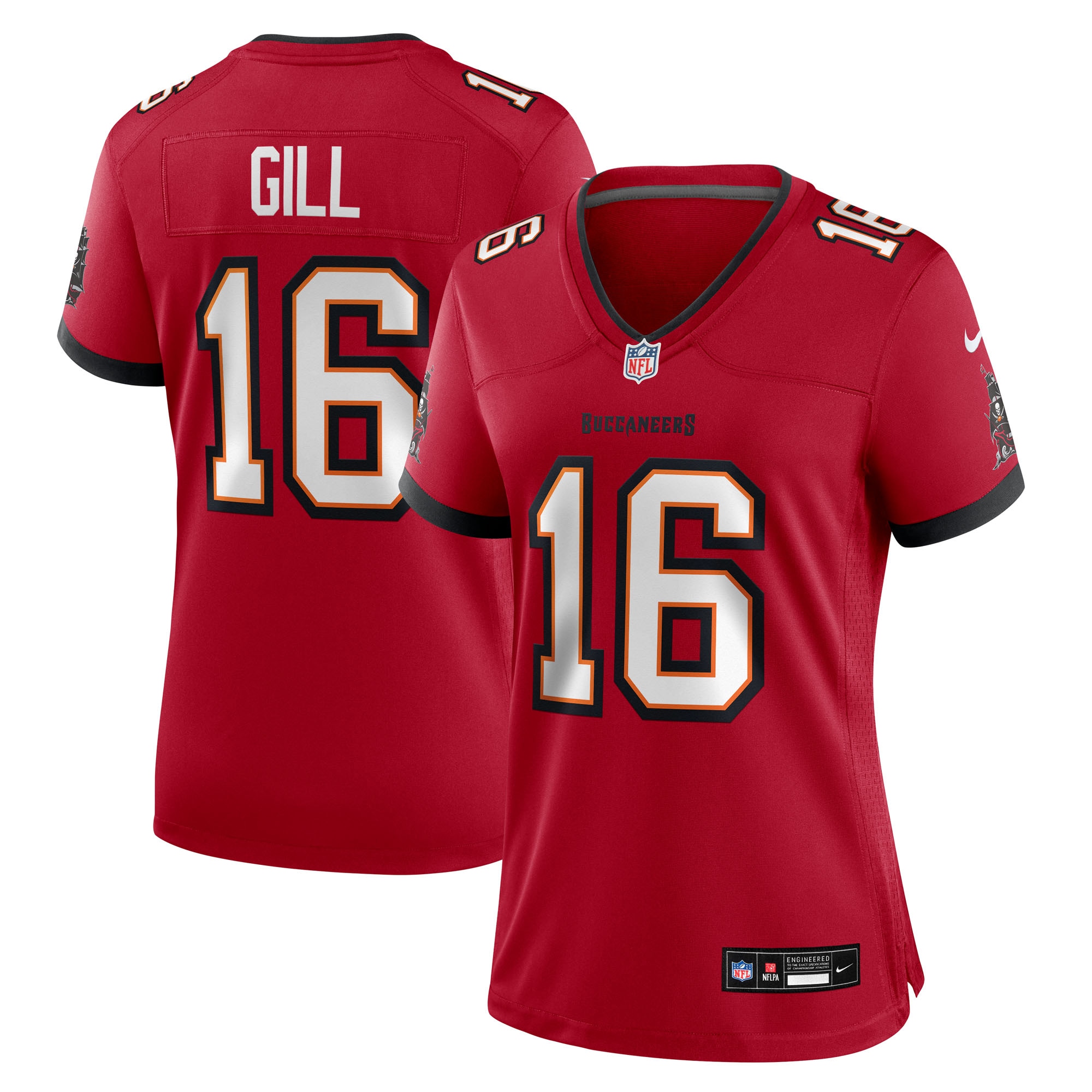 Women's Tampa Bay Buccaneers Trenton Gill Red Team Game Jersey Js7722