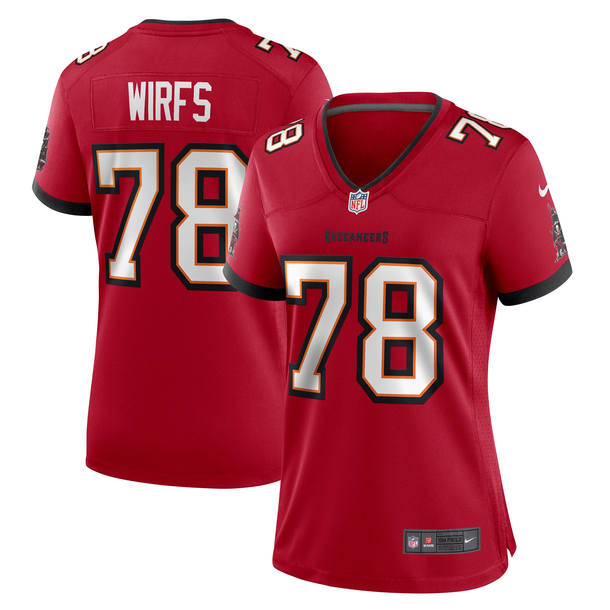 Women's Tampa Bay Buccaneers Tristan Wirfs Red Game Jersey Js4119