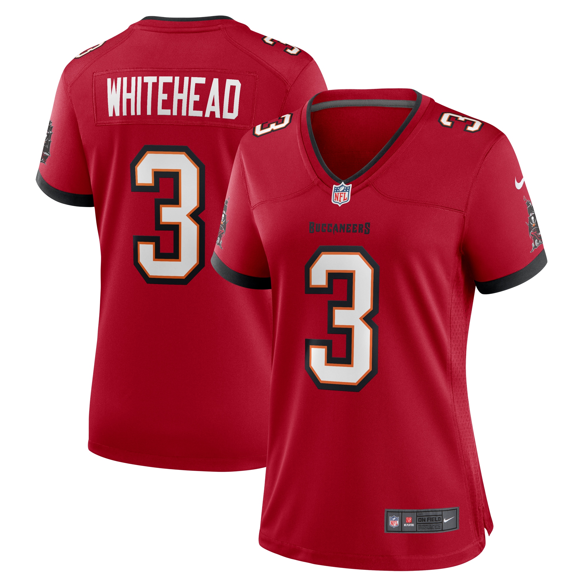 Women's Tampa Bay Buccaneers Whitehead Red Game Jersey Js5664