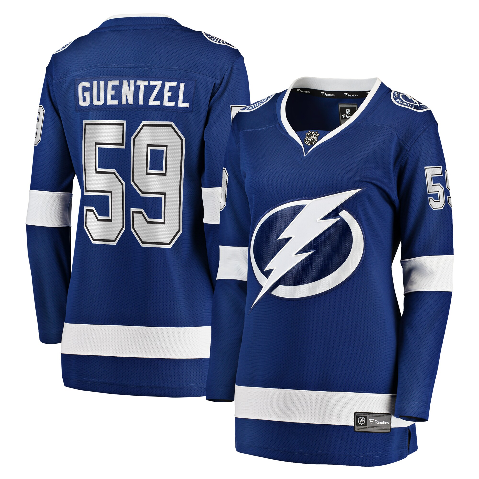 Women's Tampa Bay Lightning Jake Guentzel Blue Home Premier Breakaway Player Jersey