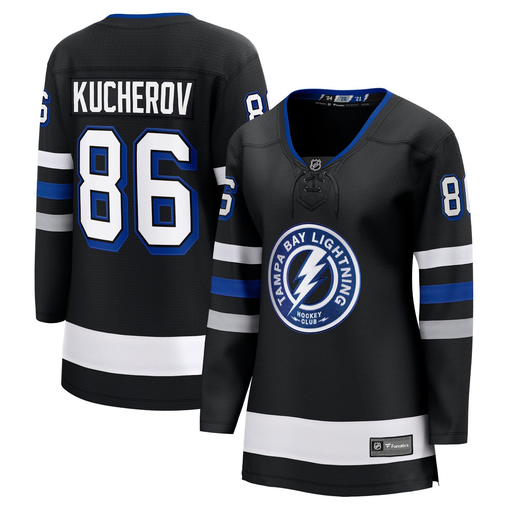 Women's Tampa Bay Lightning Nikita Kucherov Black Alternate Premier Breakaway Player Jersey