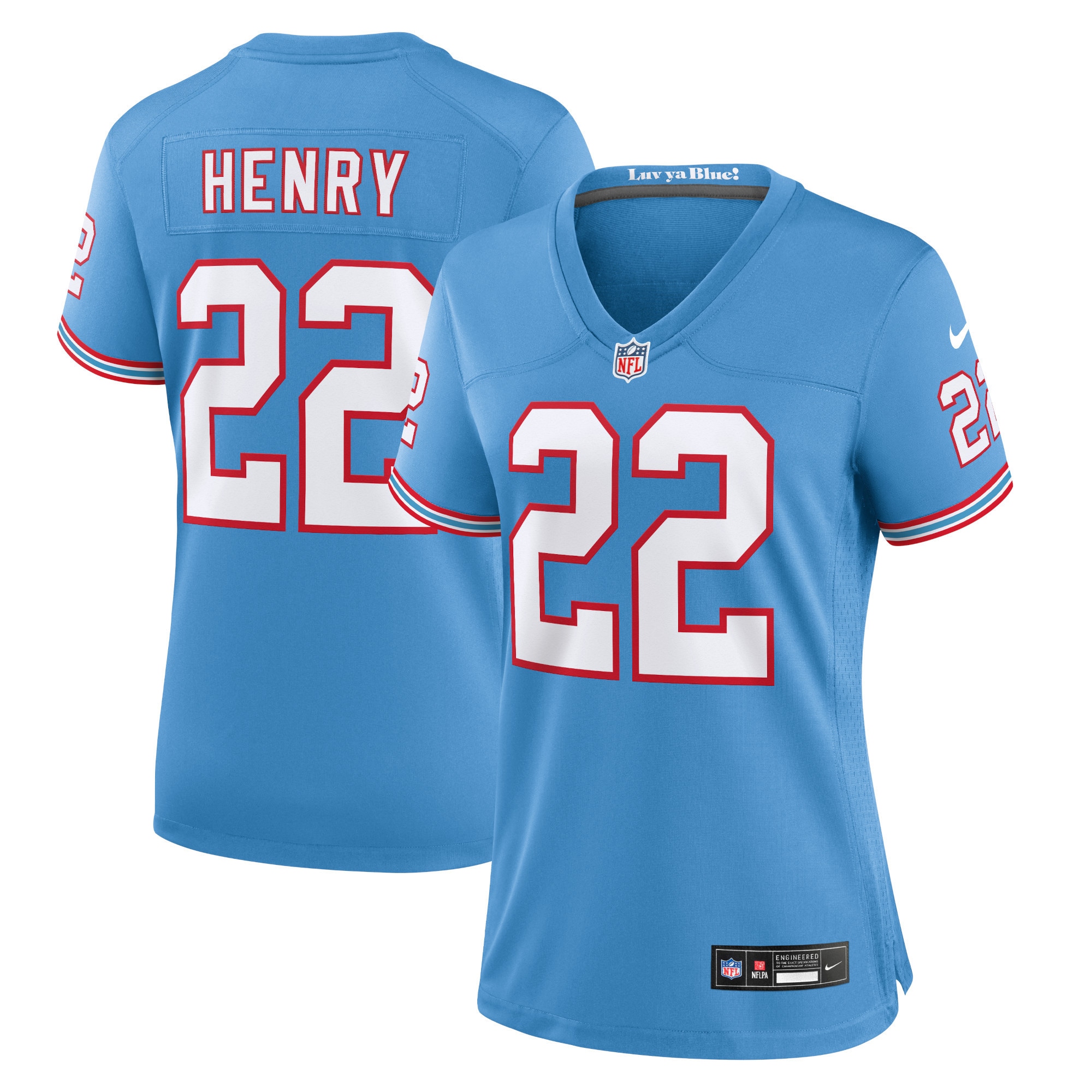 Women's Tennessee Titans Derrick Henry Light Blue Player Jersey Js6696