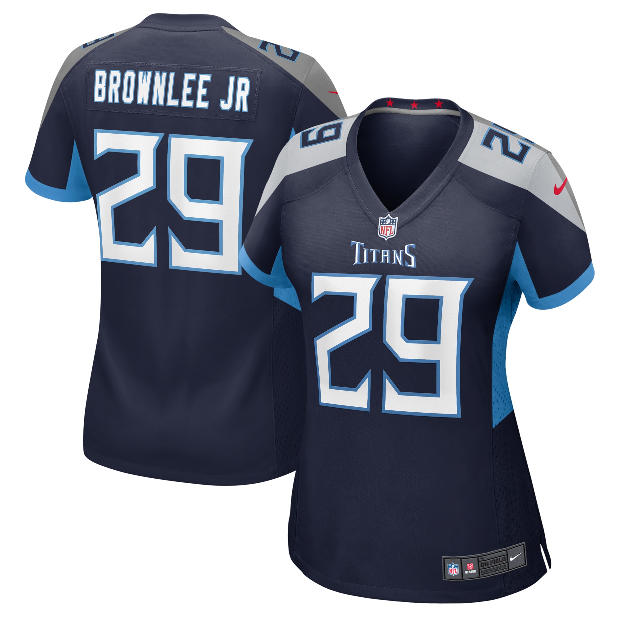 Women's Tennessee Titans Jarvis Brownlee Jr. Navy Game Jersey Js6732