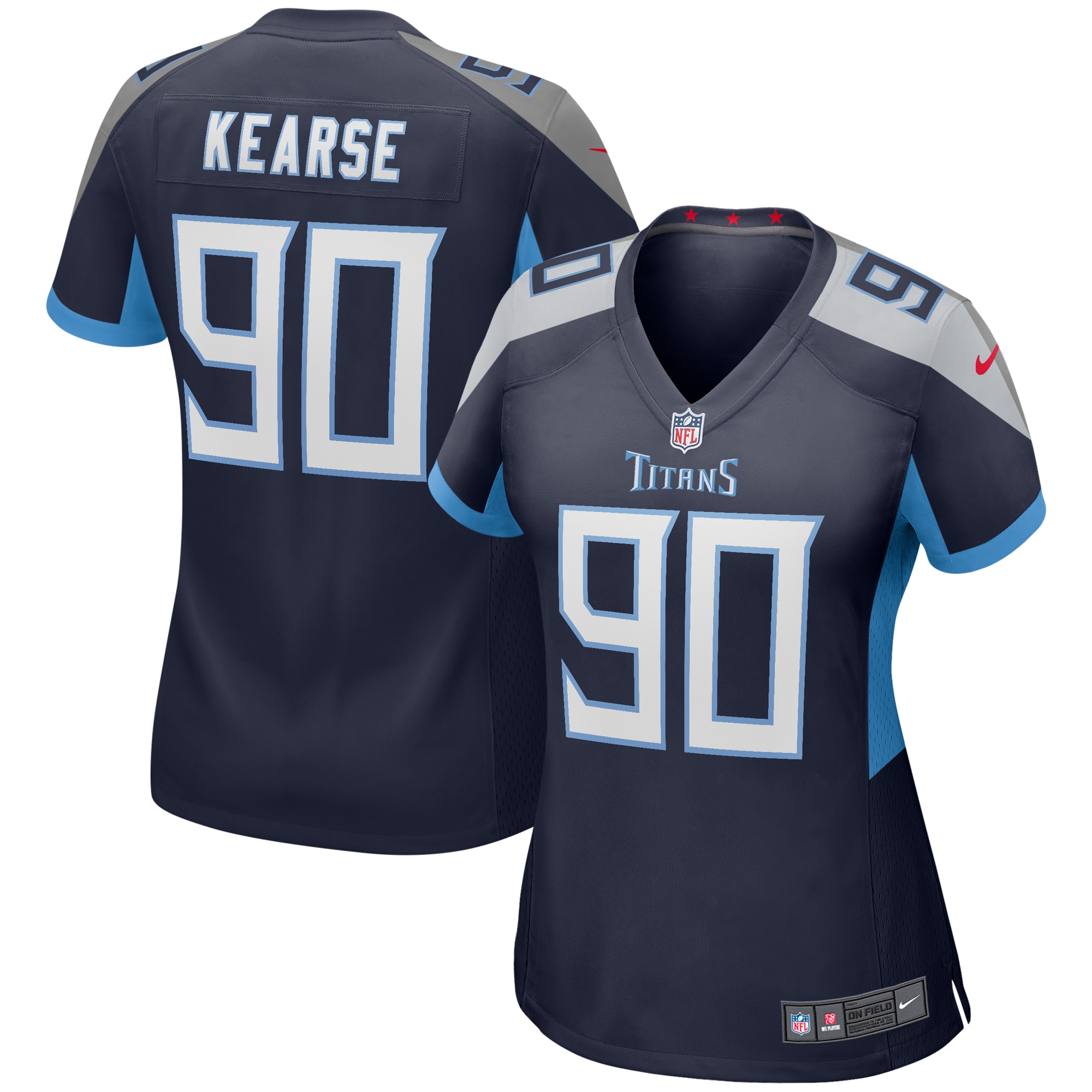 Women's Tennessee Titans Jevon Kearse Navy Game Retired Player Jersey Js5979