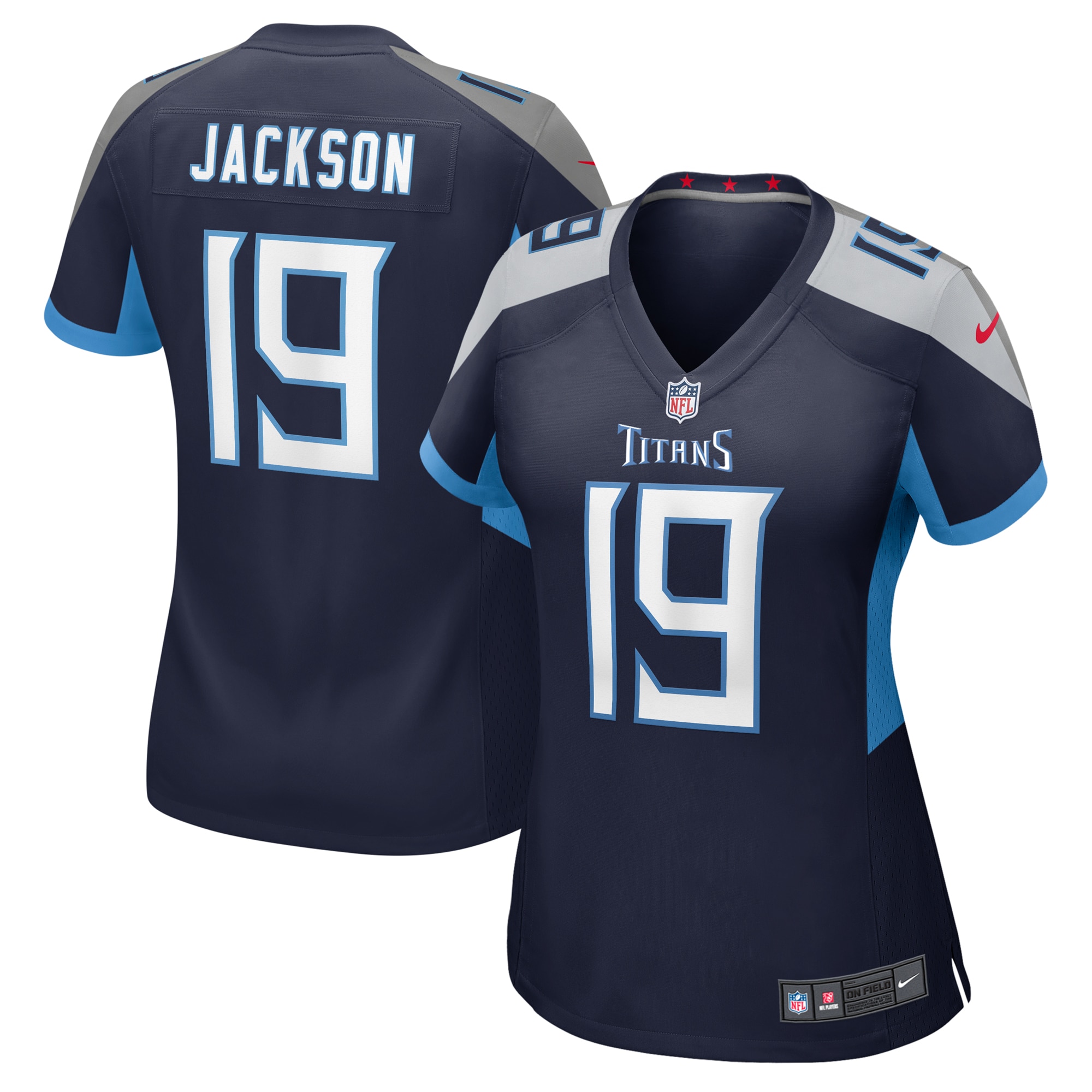 Women's Tennessee Titans Jha'quan Jackson Navy Game Jersey Js5607