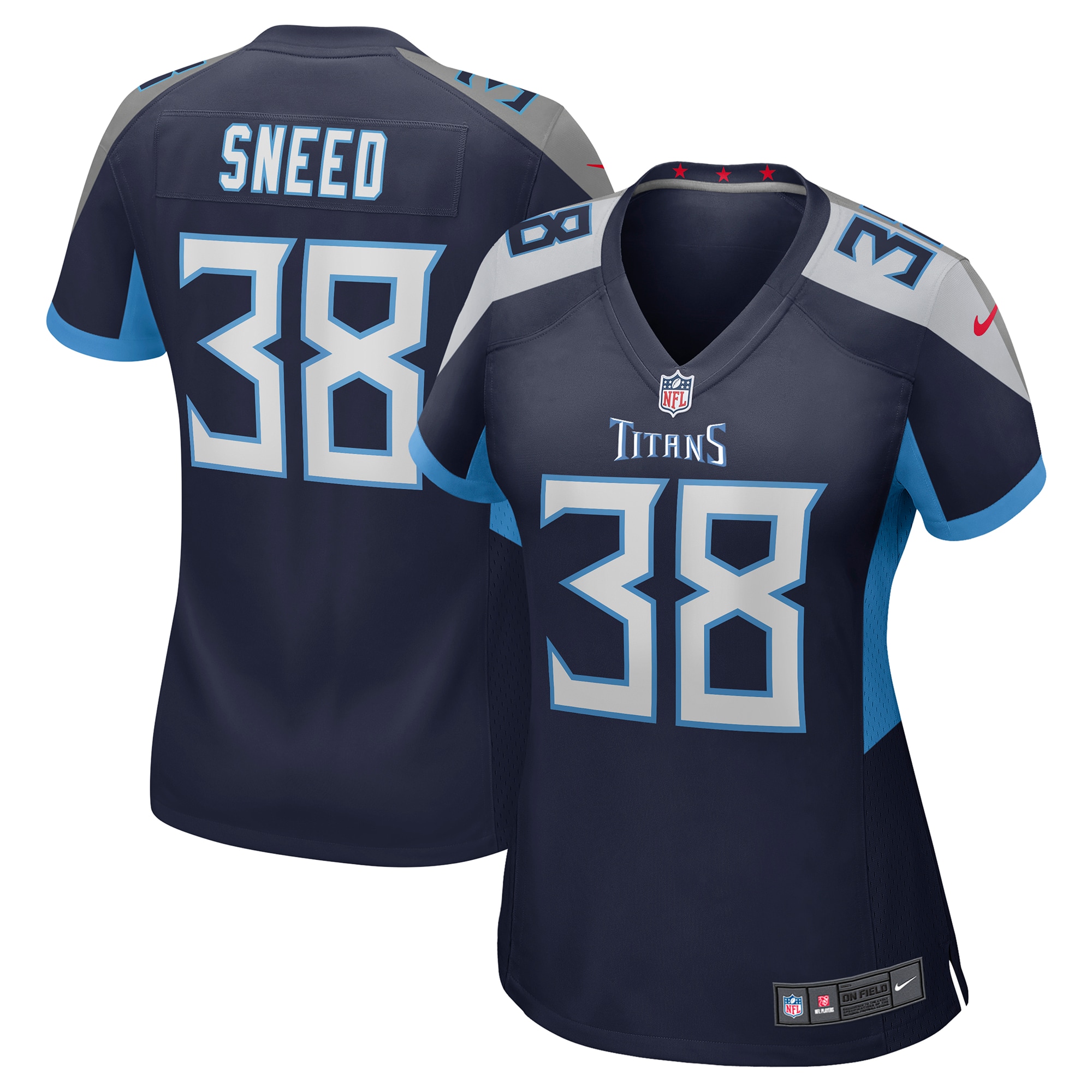 Women's Tennessee Titans L'jarius Sneed Navy Team Game Jersey Js4263