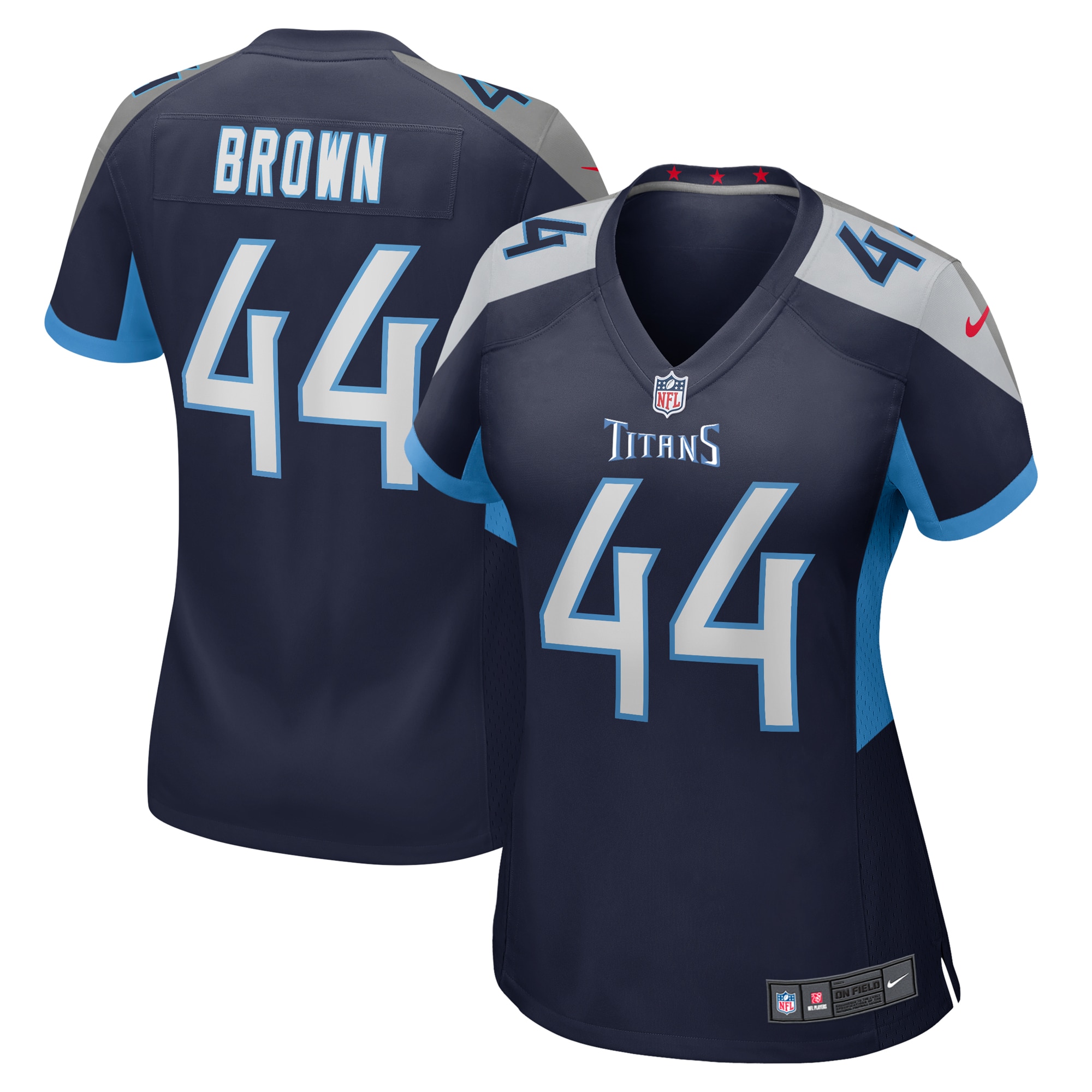 Women's Tennessee Titans Mike Brown Navy Game Jersey Js7696