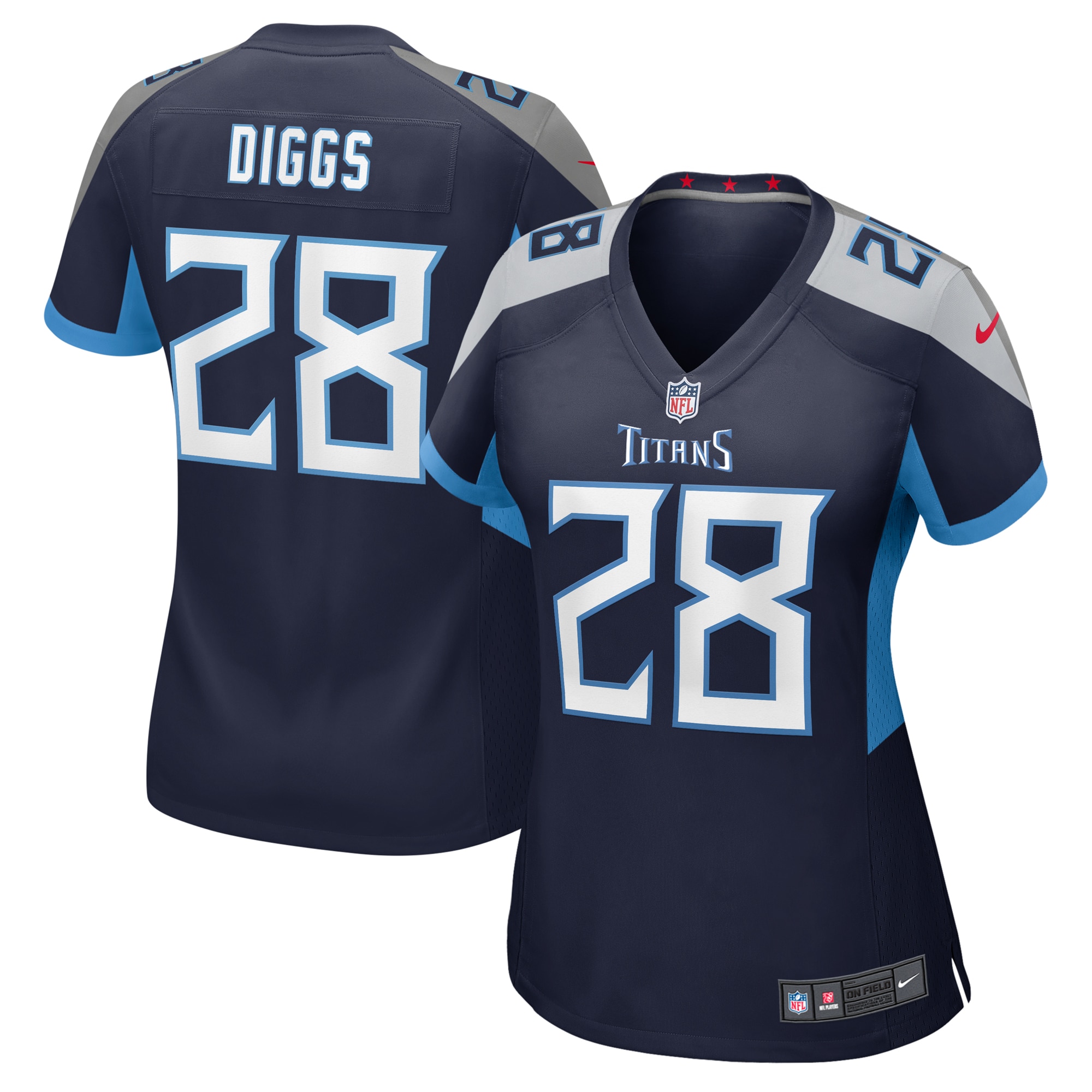 Women's Tennessee Titans Quandre Diggs Navy Game Jersey Js2375