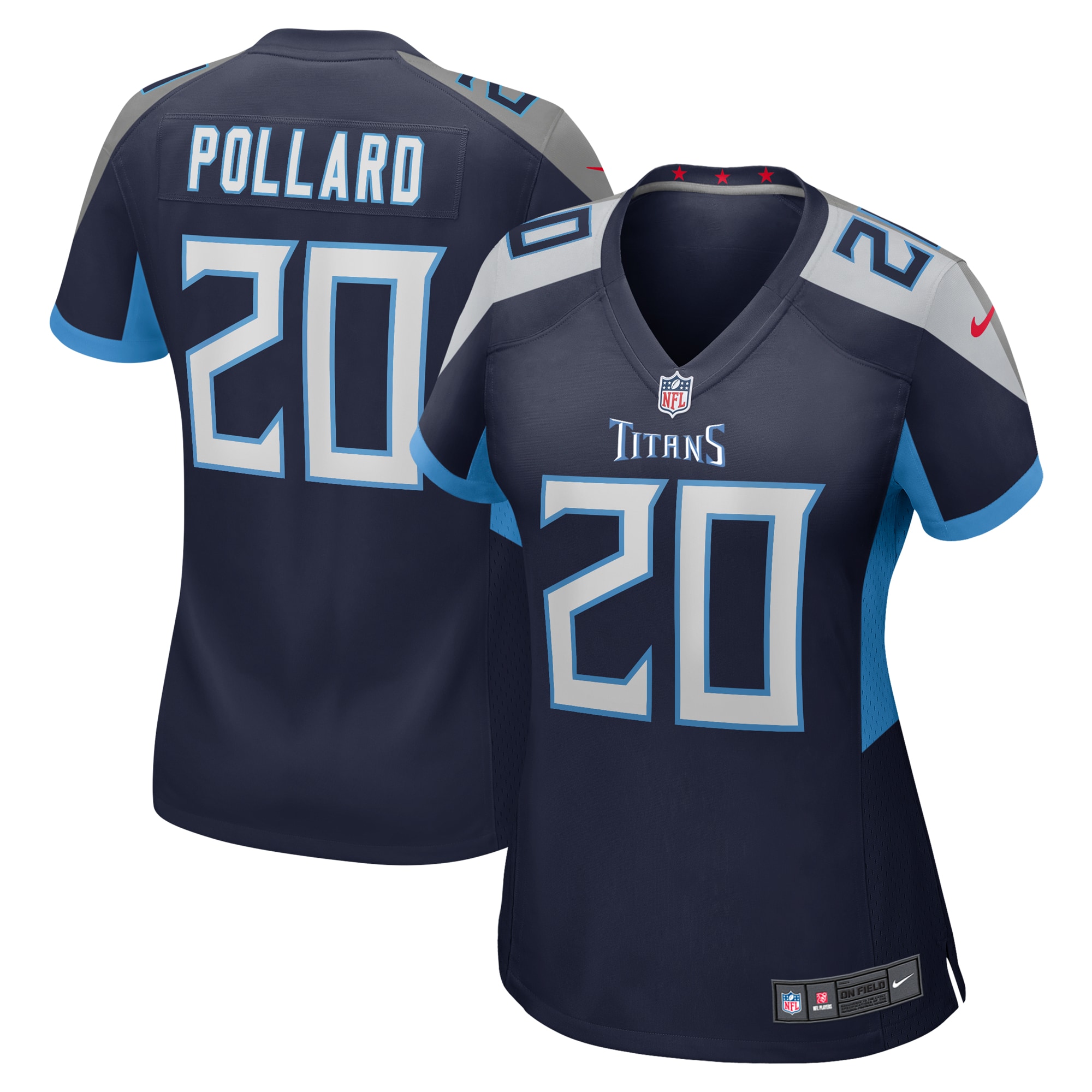 Women's Tennessee Titans Tony Pollard Navy Game Player Jersey Js5901