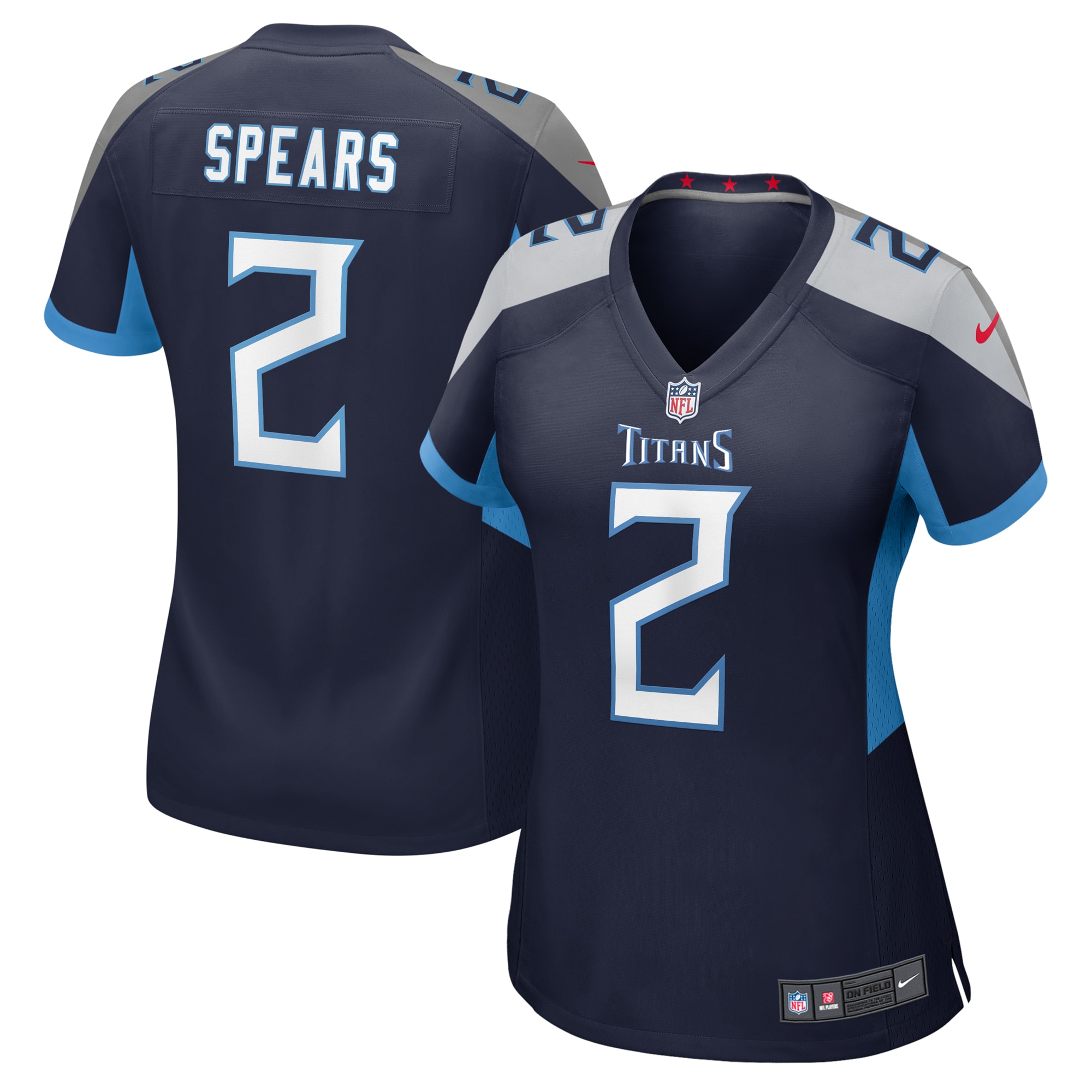 Women's Tennessee Titans Tyjae Spears Navy Game Jersey Js4142