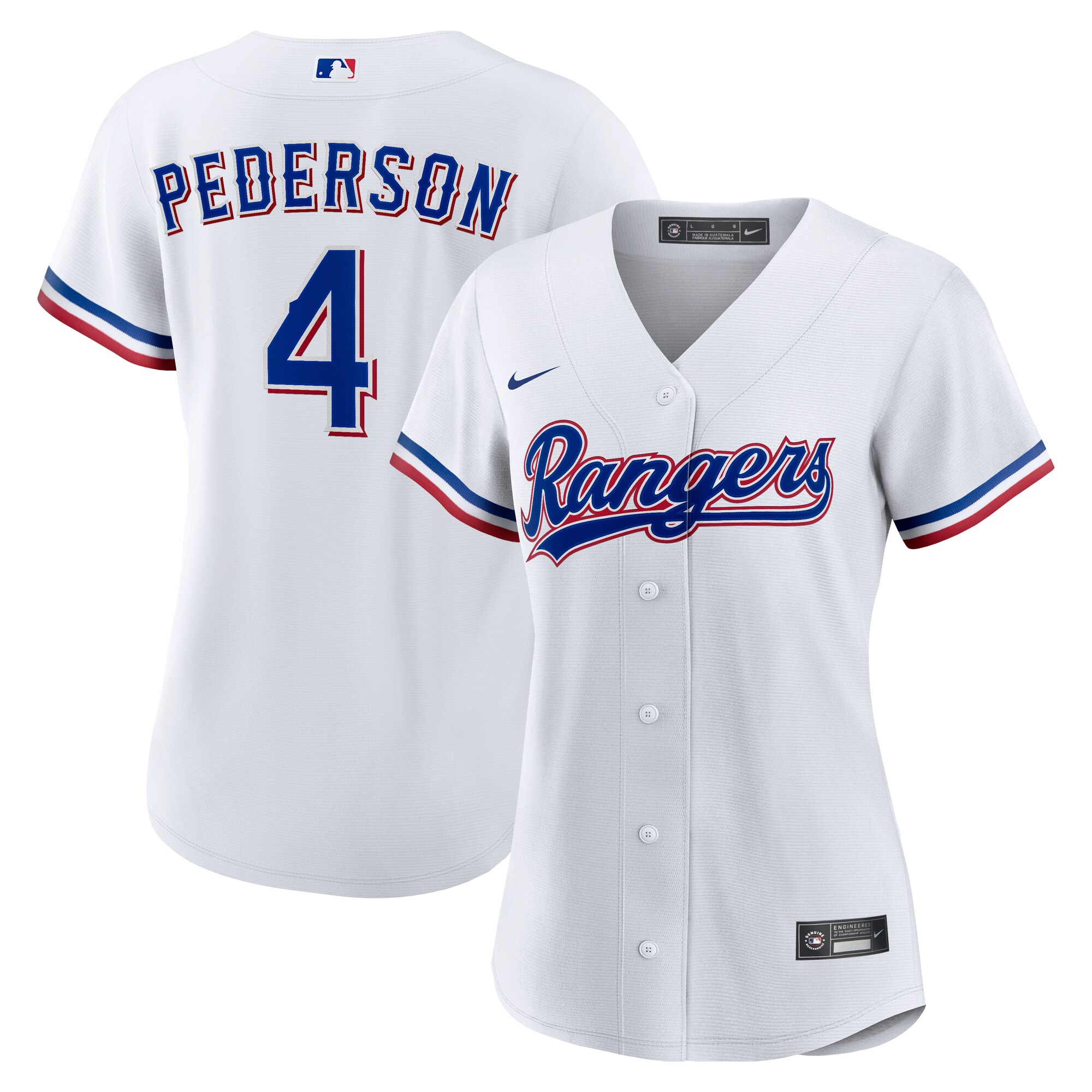 Women's Texas Rangers Joc Pederson White Home Jersey