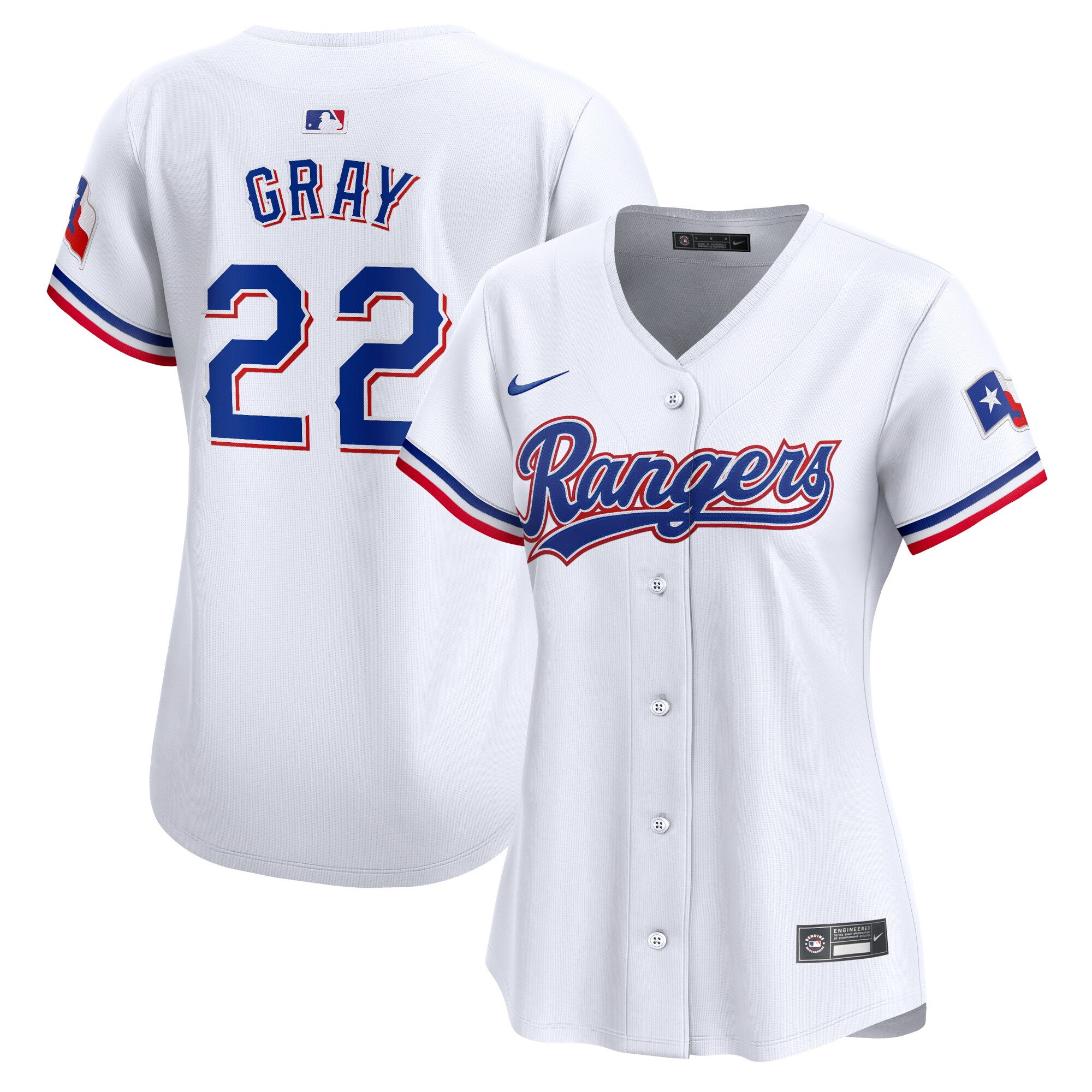 Women's Texas Rangers Jon Gray White Home Limited Player Jersey