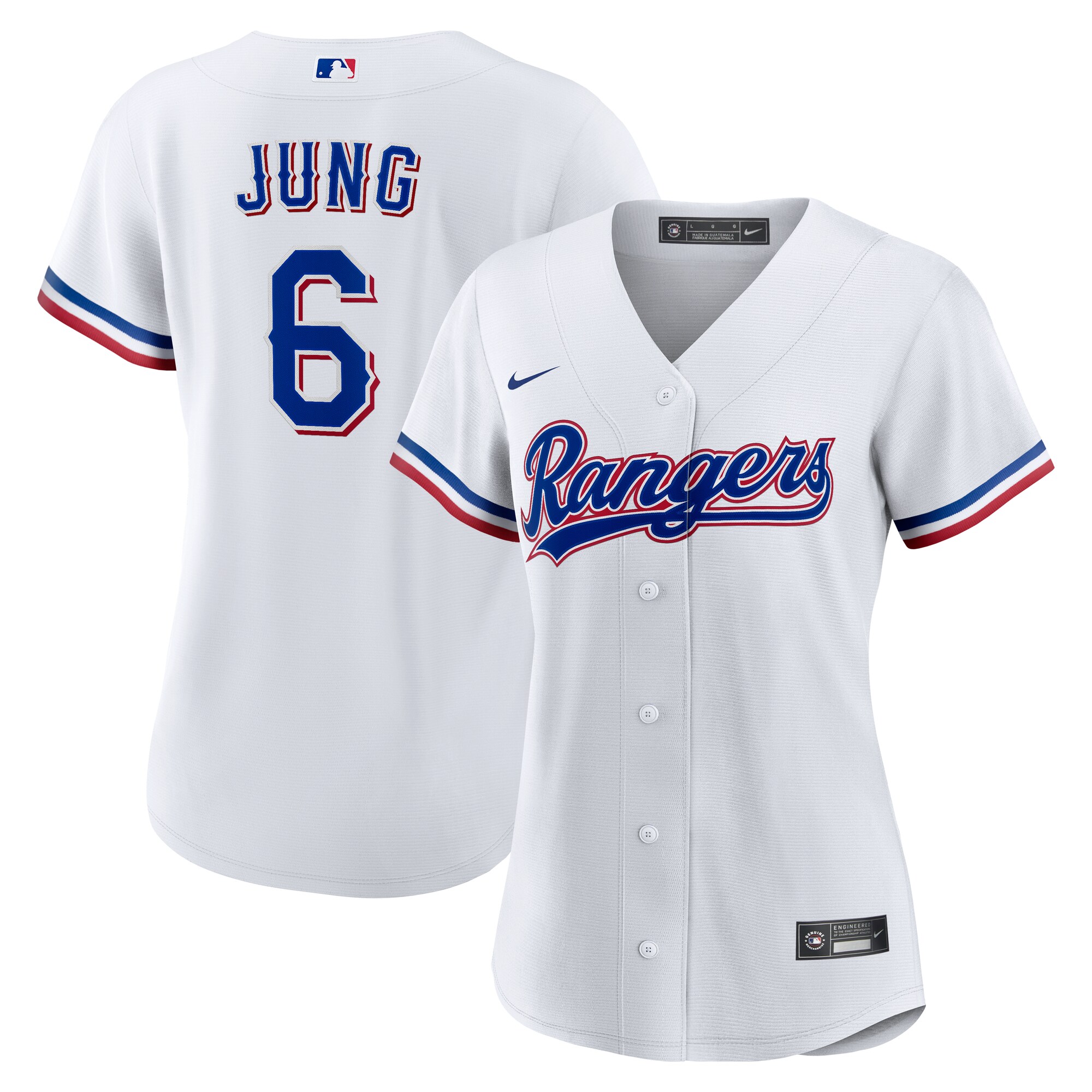 Women's Texas Rangers Josh Jung White Home Jersey