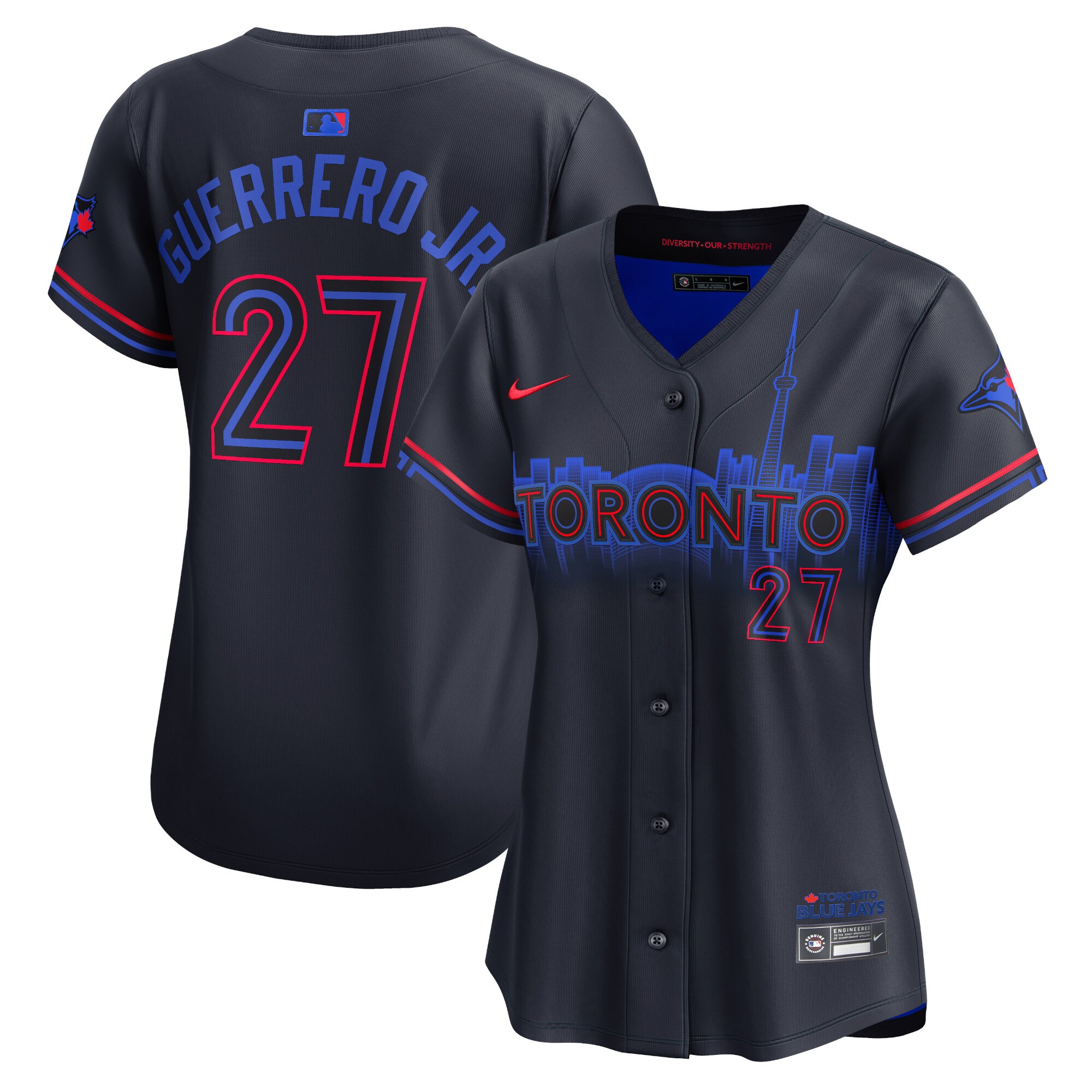 Women's Toronto Blue Jays Vladimir Guerrero Jr. Navy 2024 City Connect Limited Player Jersey