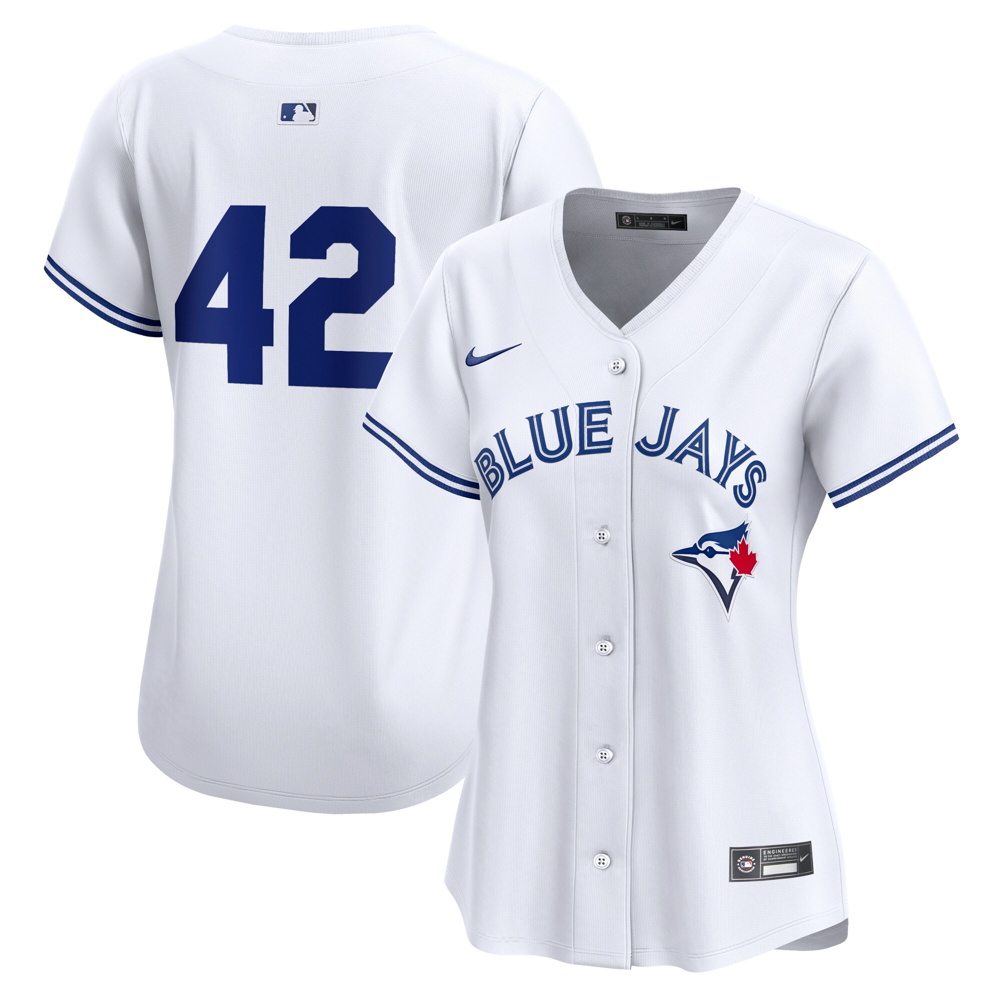 Women's Toronto Blue Jays White 2024 Jackie Robinson Day Home Limited Jersey