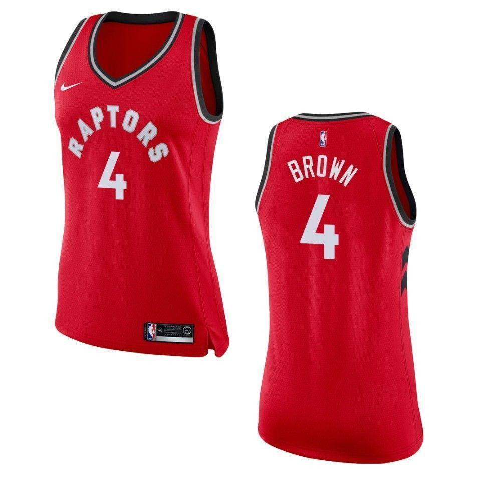 Women's Toronto Raptors 4 Lorenzo Brown Icon Swingman Jersey - Red