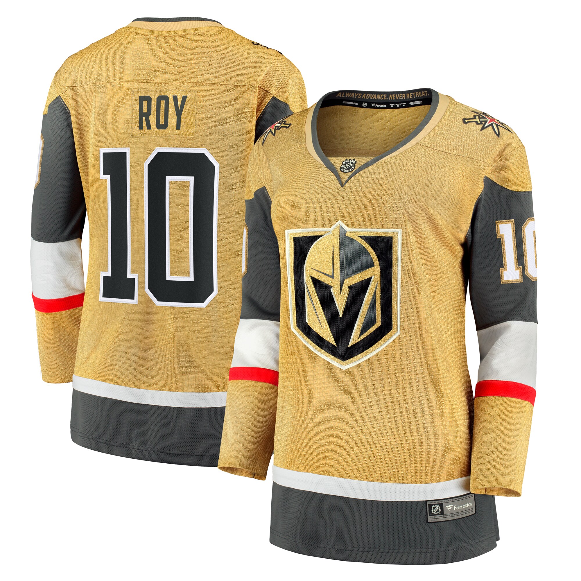 Women's Vegas Golden Knights Nicolas Roy Gold Home Breakaway Player Jersey
