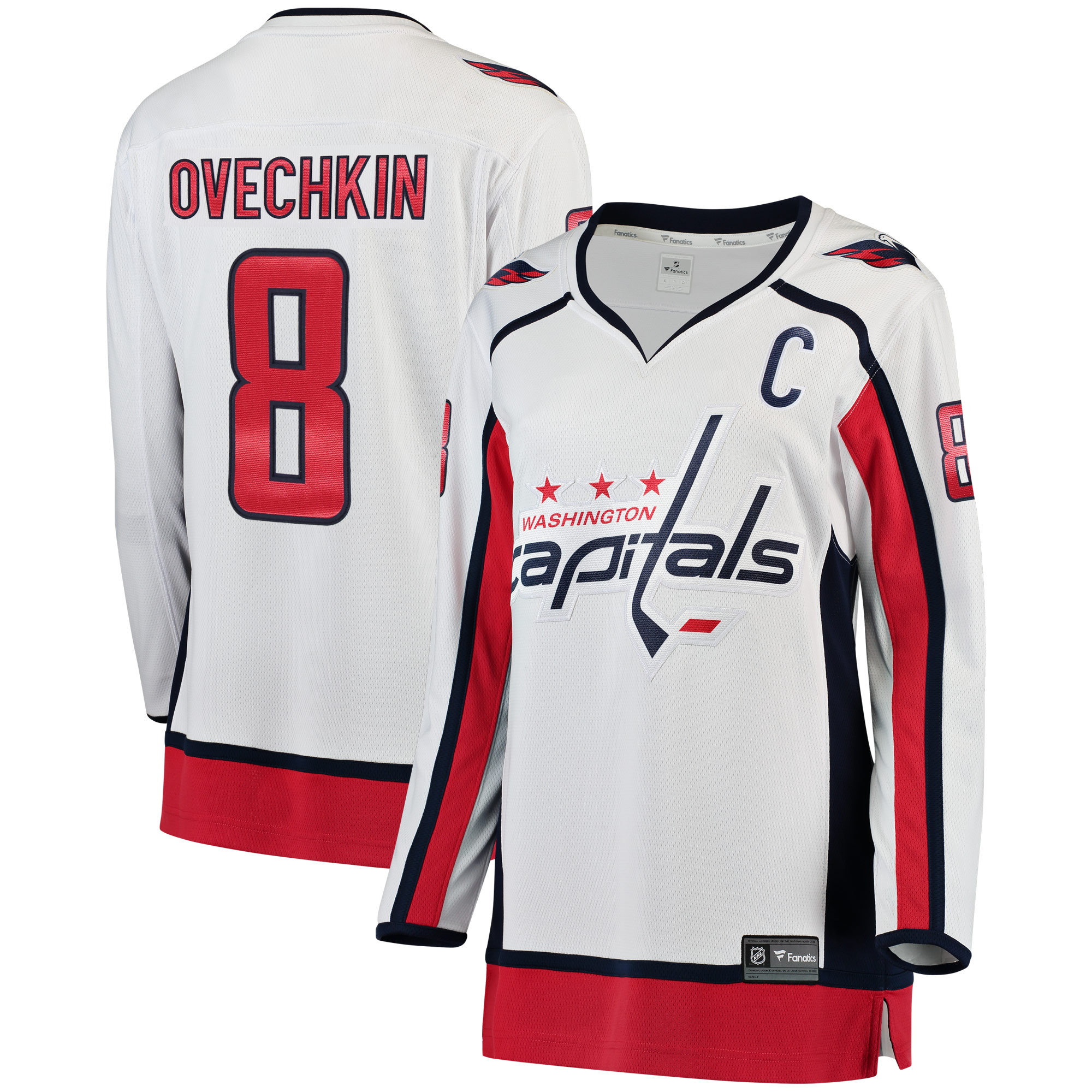 Women's Washington Capitals Alexander Ovechkin White Breakaway Player Jersey
