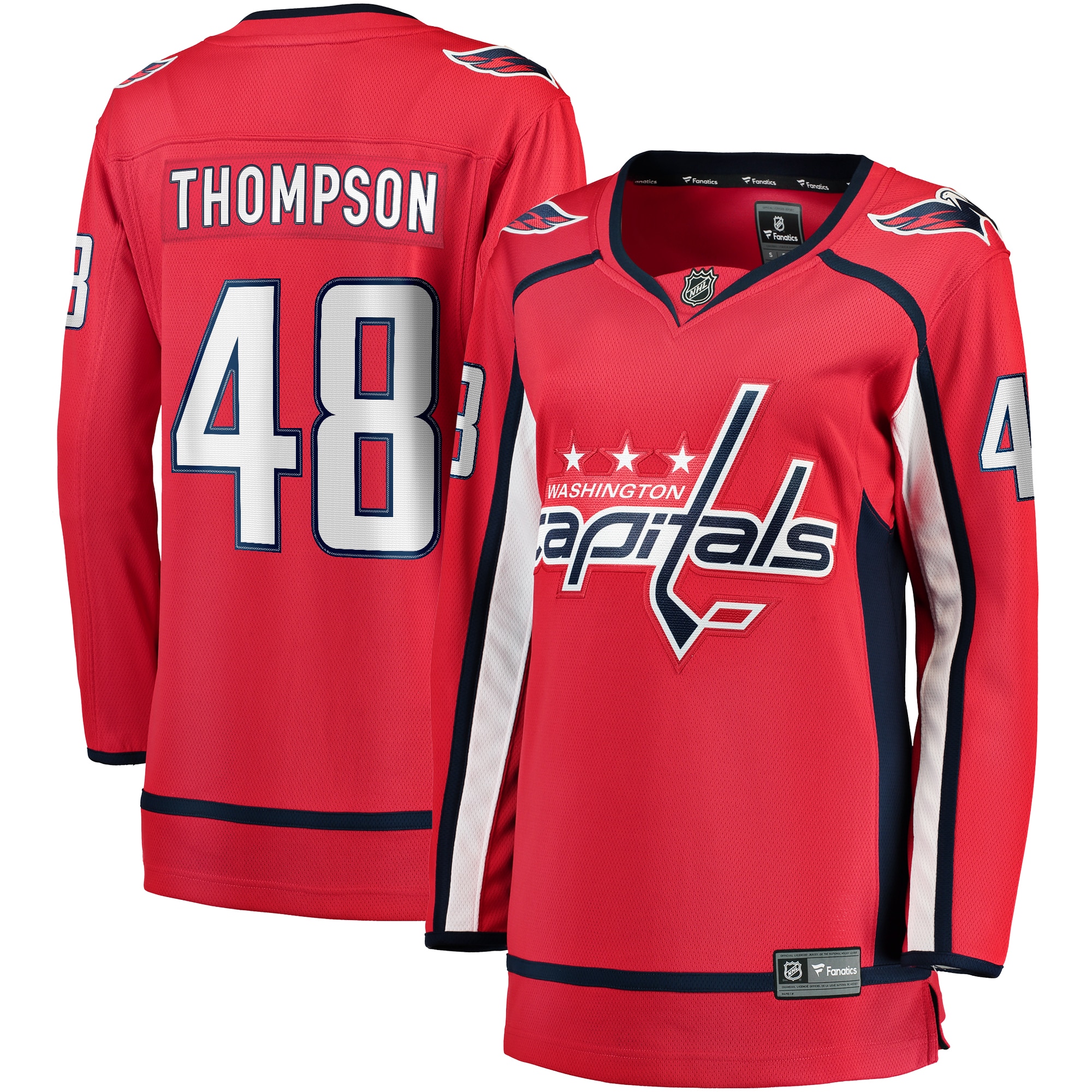 Women's Washington Capitals Logan Thompson Red Home Premier Breakaway Player Jersey