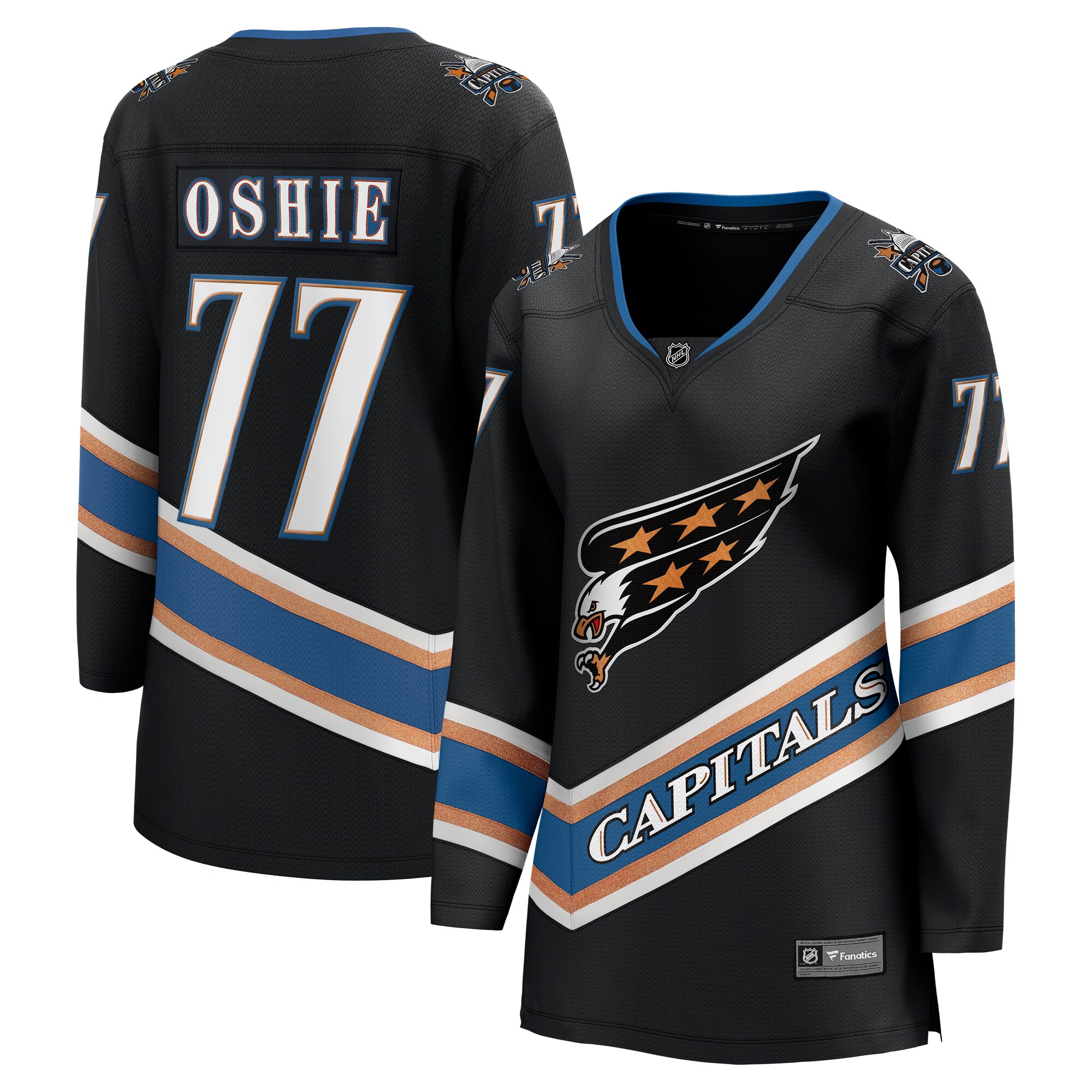 Women's Washington Capitals Tj Oshie Black Alternate 50th Anniversary Premier Breakaway Player Jersey