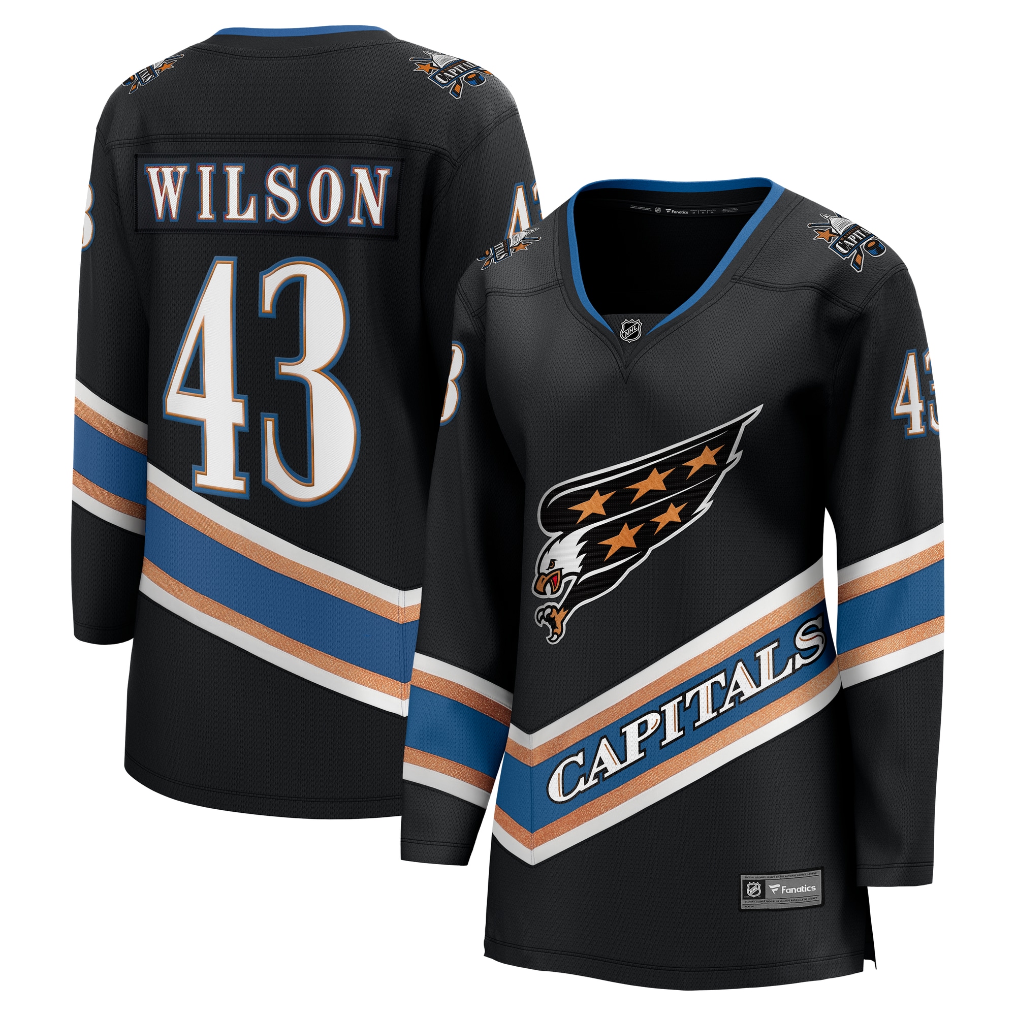 Women's Washington Capitals Tom Wilson Black Alternate 50th Anniversary Premier Breakaway Player Jersey