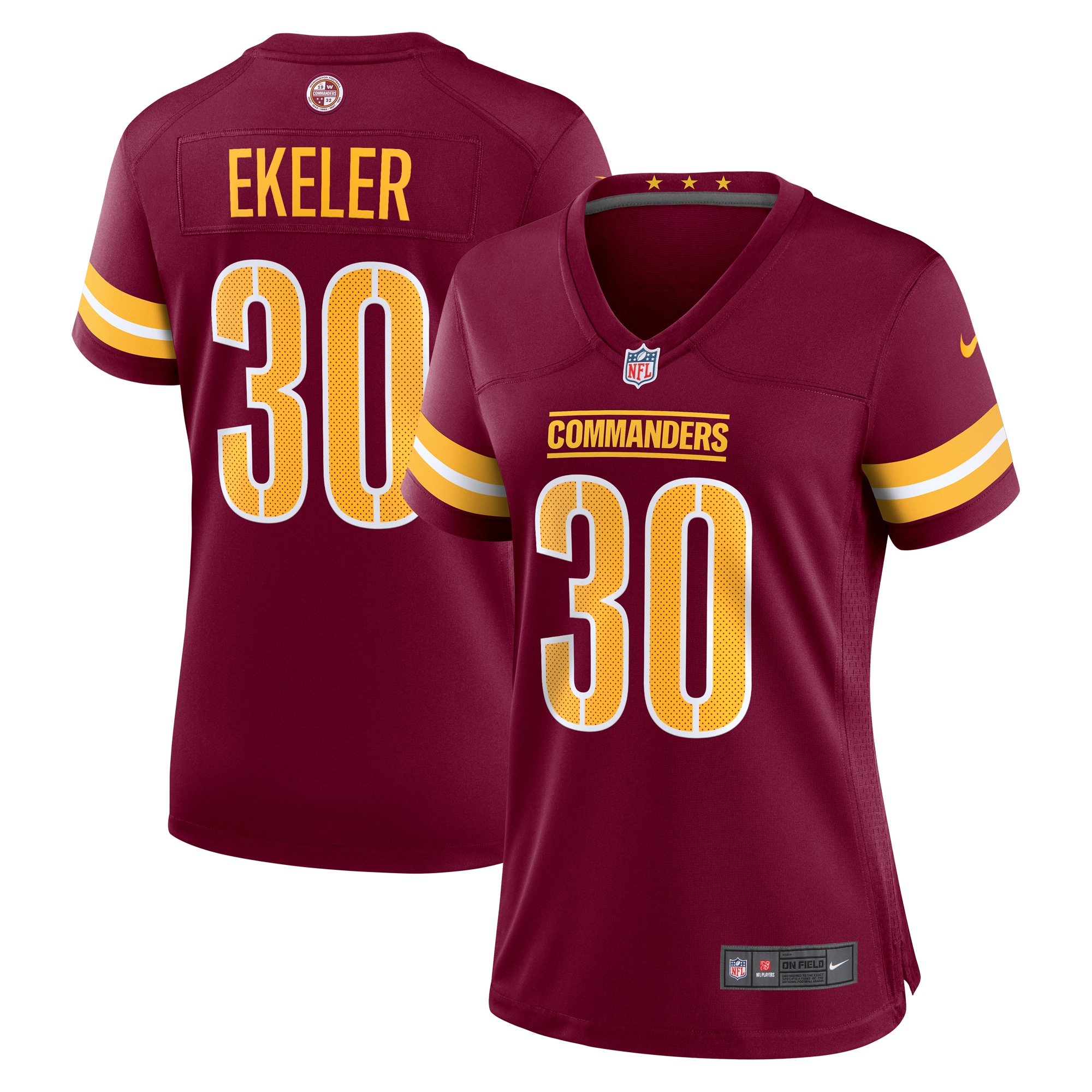 Women's Washington Commanders Austin Ekeler Burgundy Game Player Jersey Js3505
