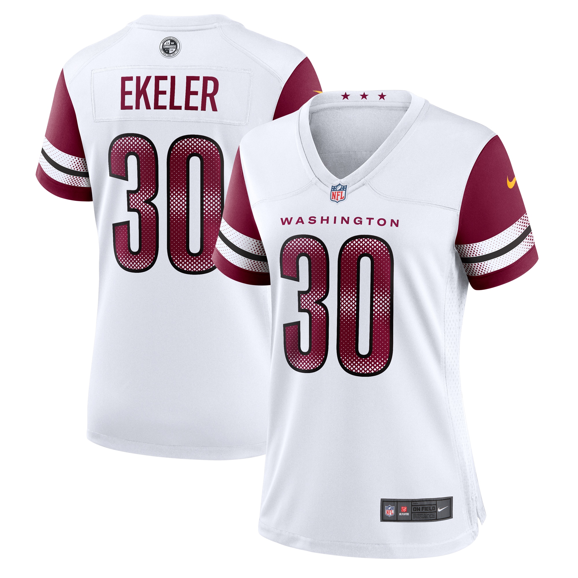 Women's Washington Commanders Austin Ekeler White Game Jersey Js1767