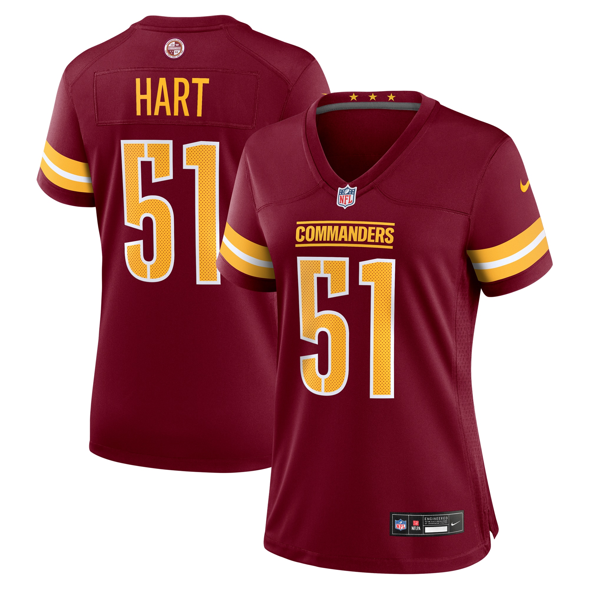 Women's Washington Commanders Bobby Hart Burgundy Game Jersey Js7551