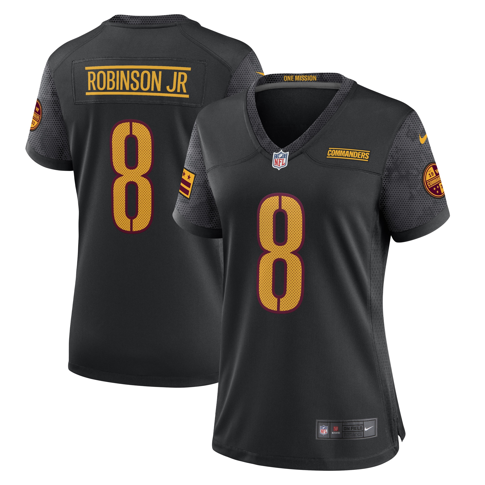 Women's Washington Commanders Brian Robinson Jr. Black Player Jersey Js1985